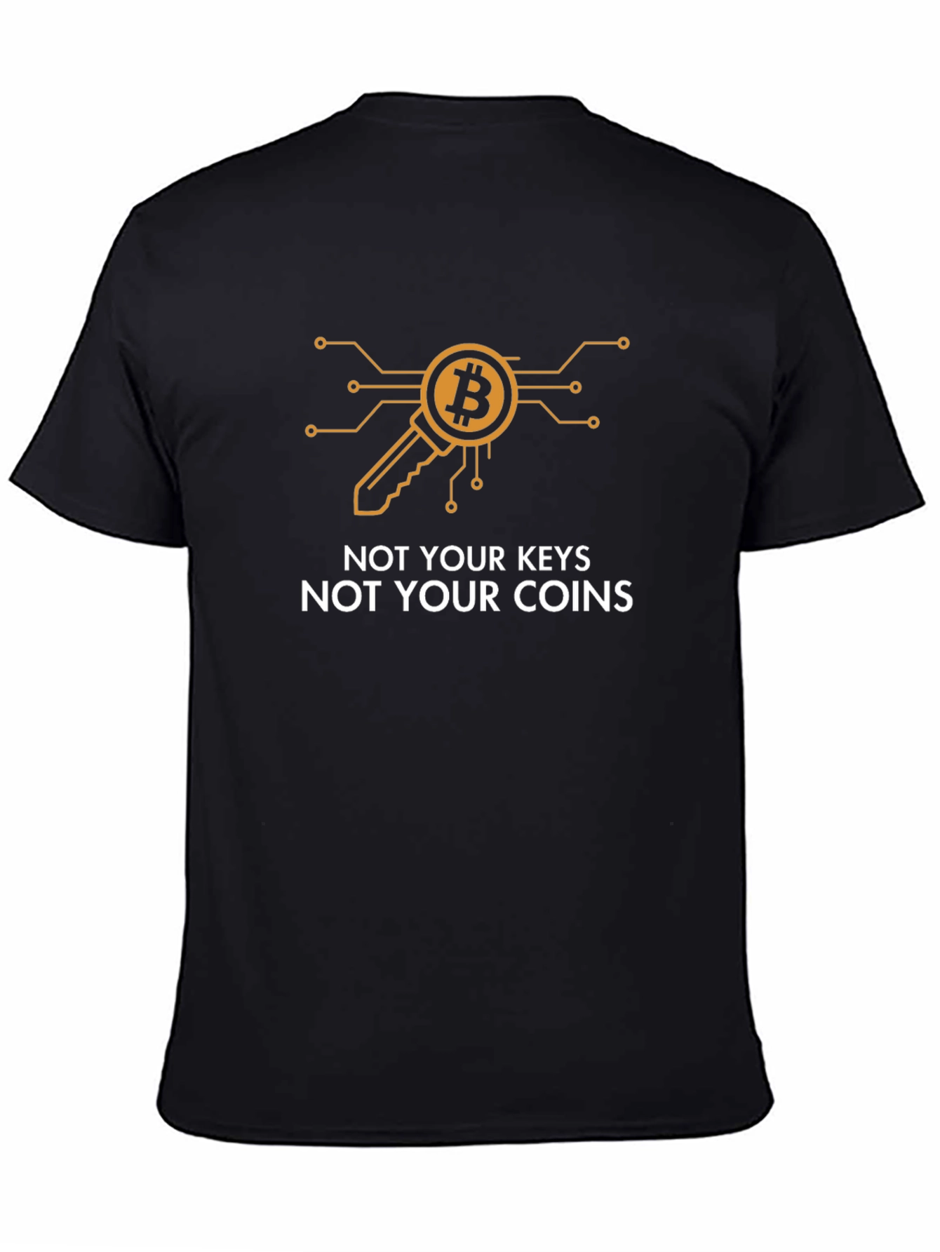 Bitcoin Key T-Shirt: Not Your Keys Not Your Coins!