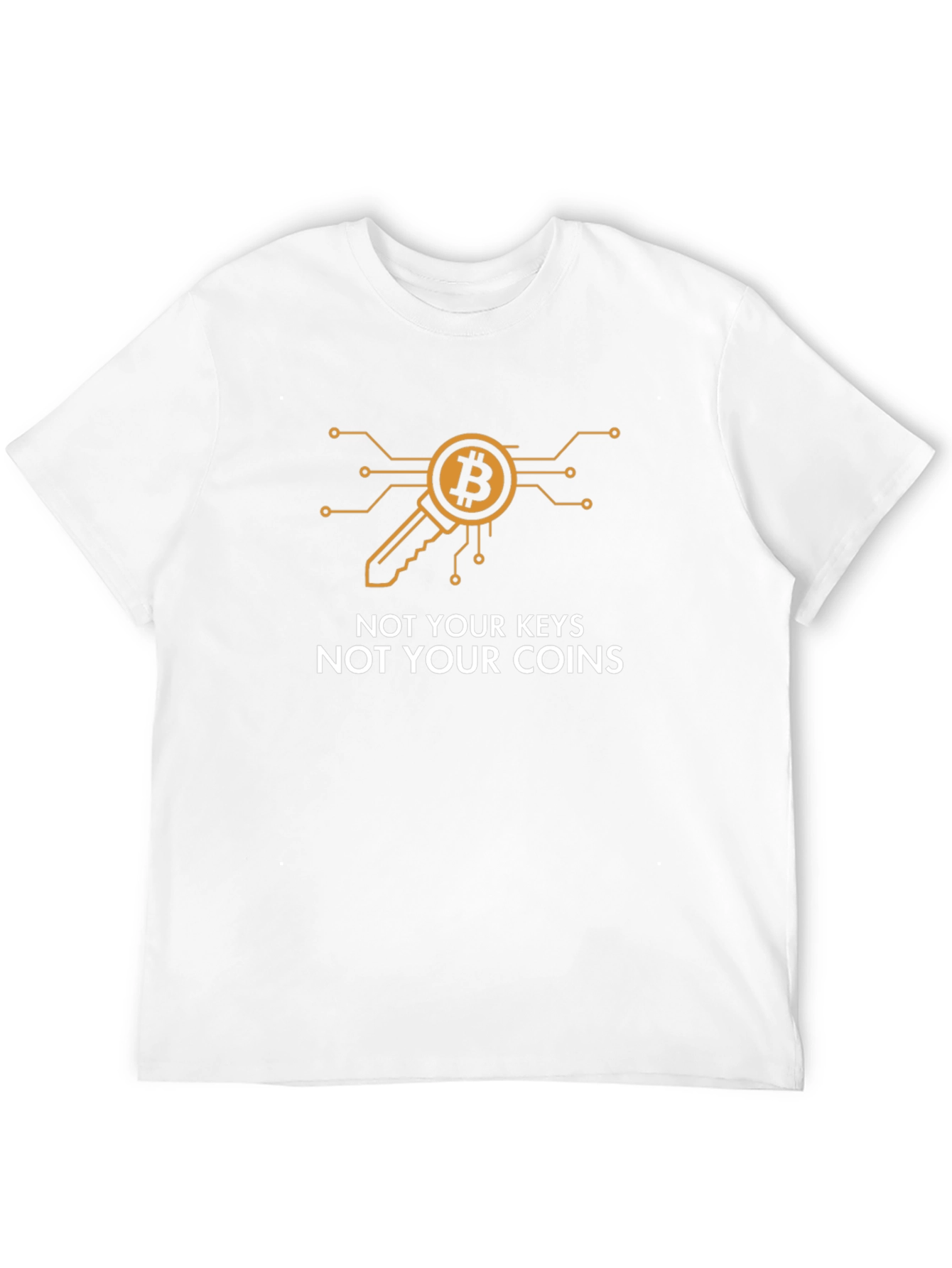 Bitcoin Key T-Shirt: Not Your Keys Not Your Coins!