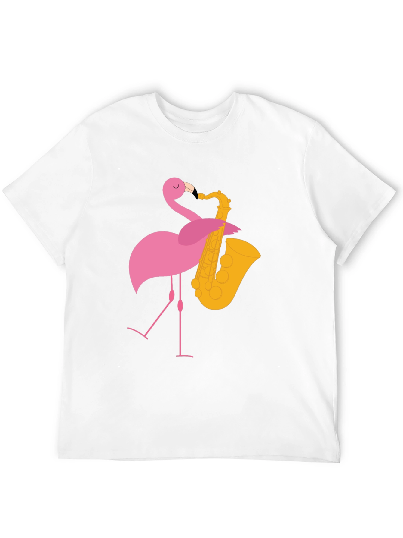 Funny Flamingo Saxophone Graphic T-Shirt