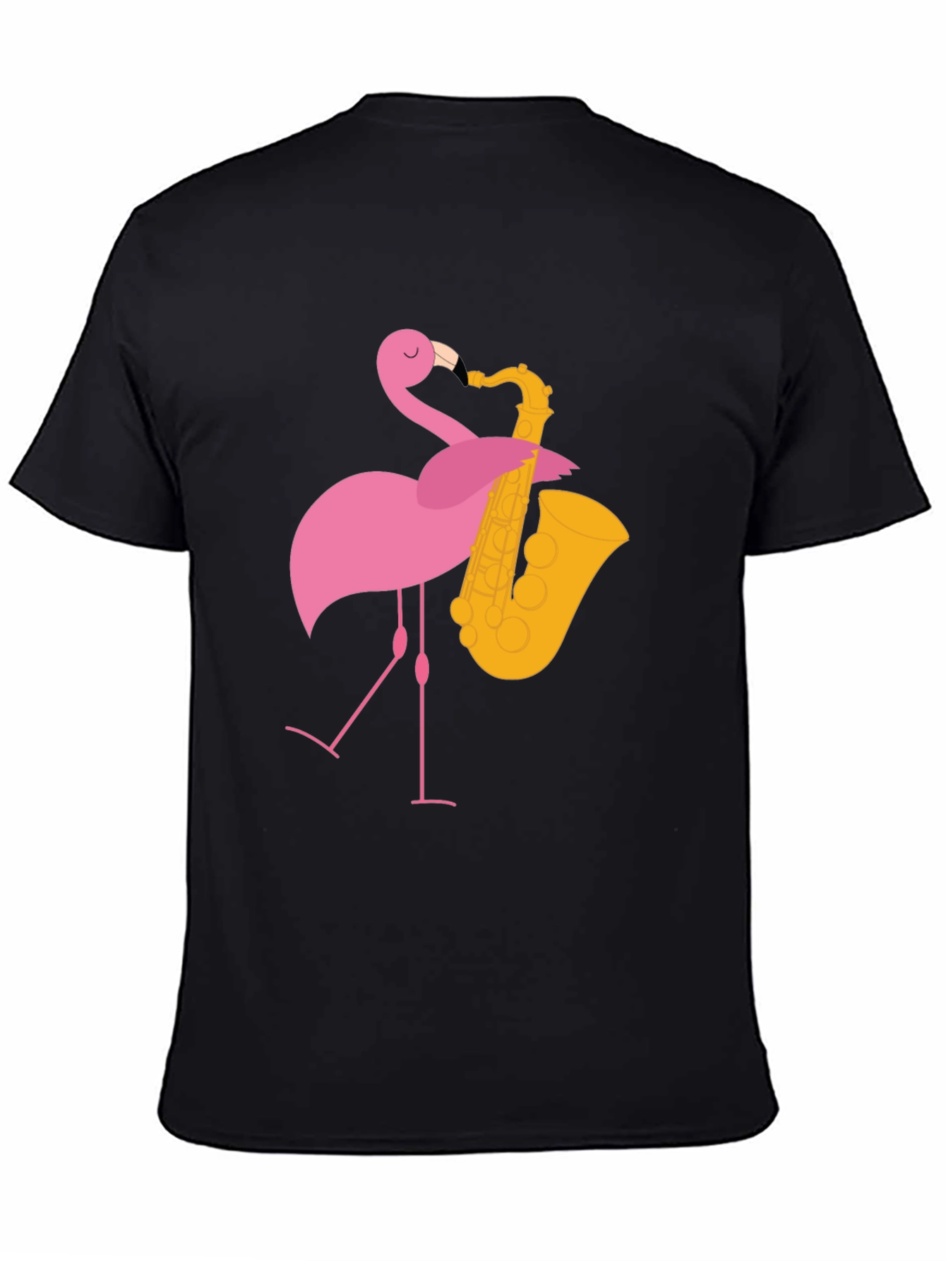Funny Flamingo Saxophone Graphic T-Shirt