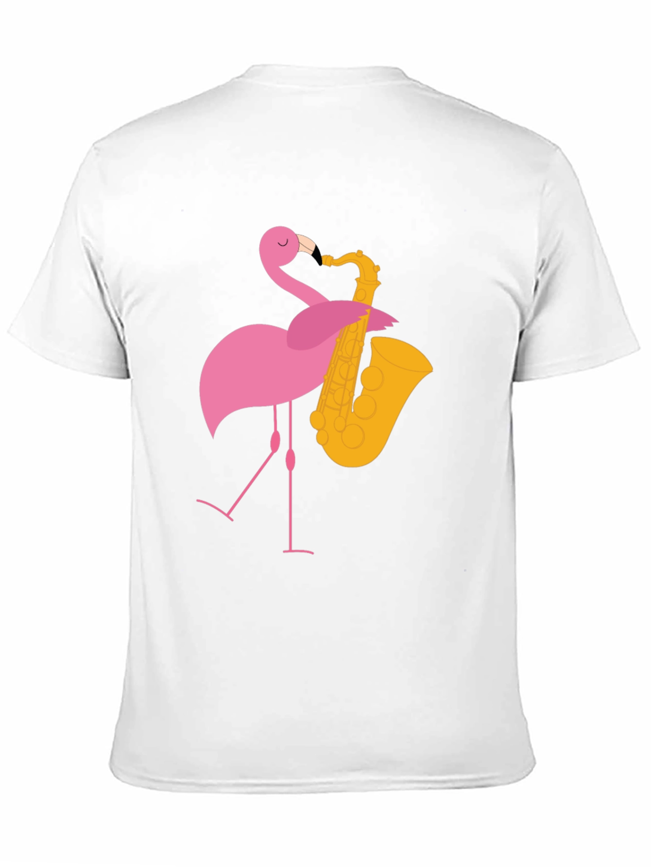 Funny Flamingo Saxophone Graphic T-Shirt
