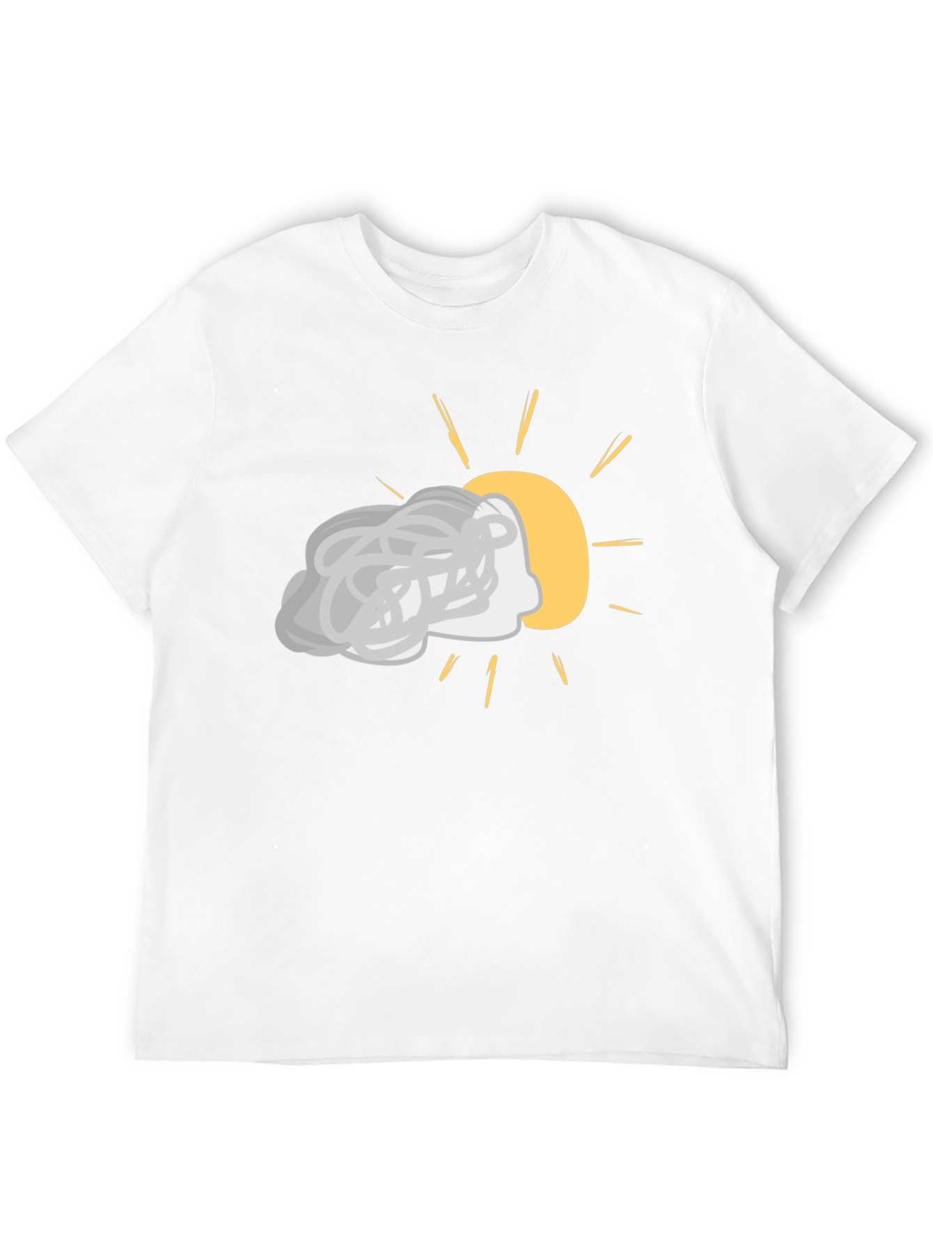 Cloudy Day Graphic Tee - Black Cotton Shirt