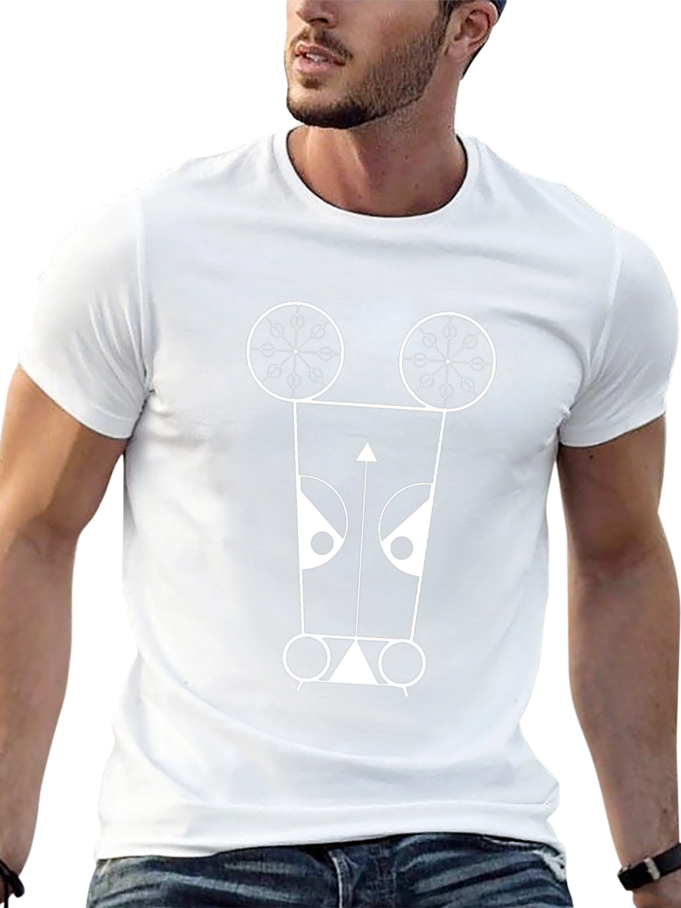 Geometric Art Black T-Shirt - Unique Design