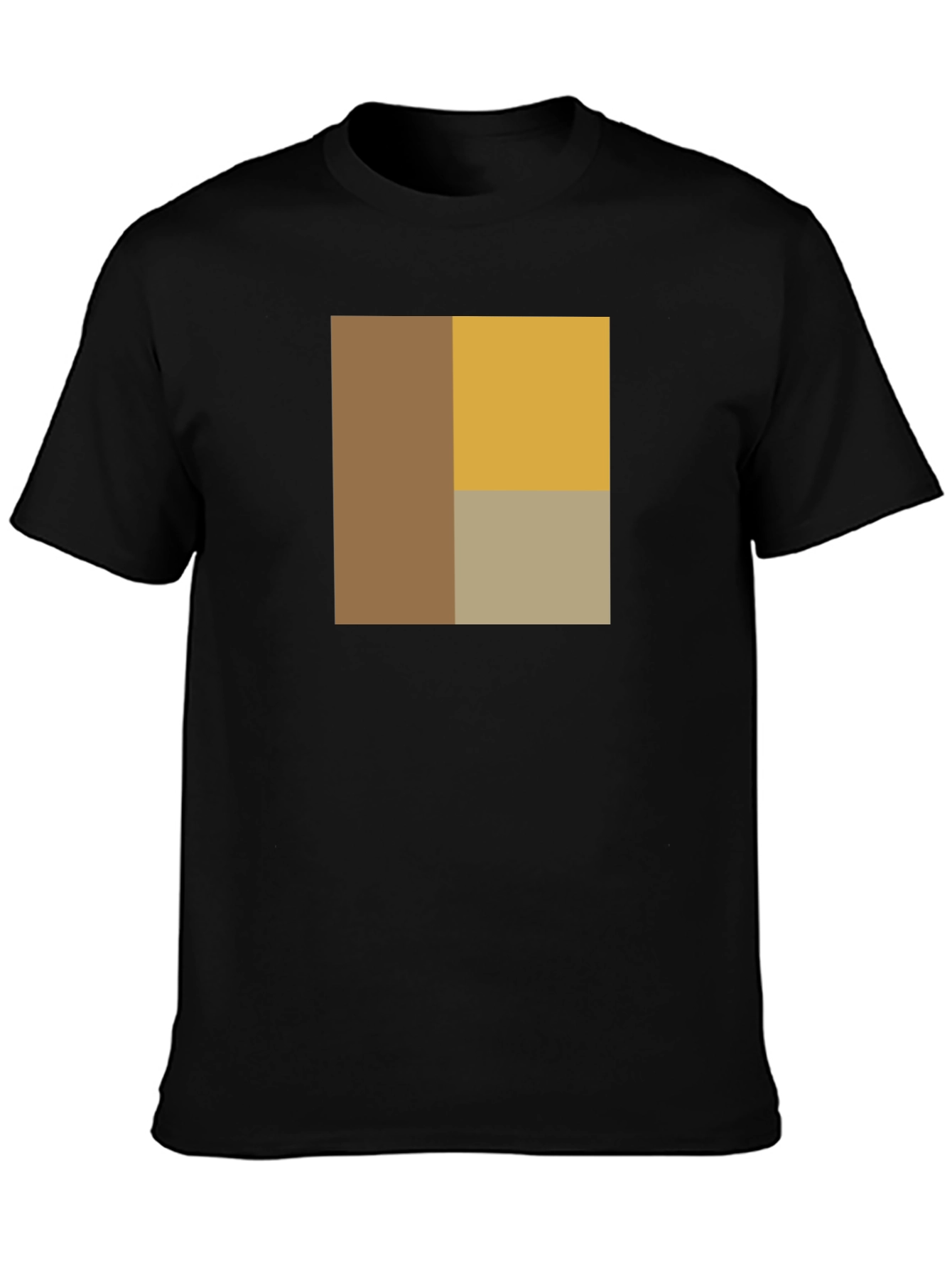 Modern Block Design Black T-Shirt
