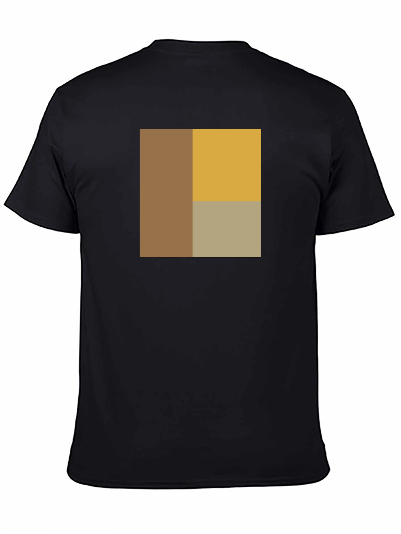 Modern Block Design Black T-Shirt