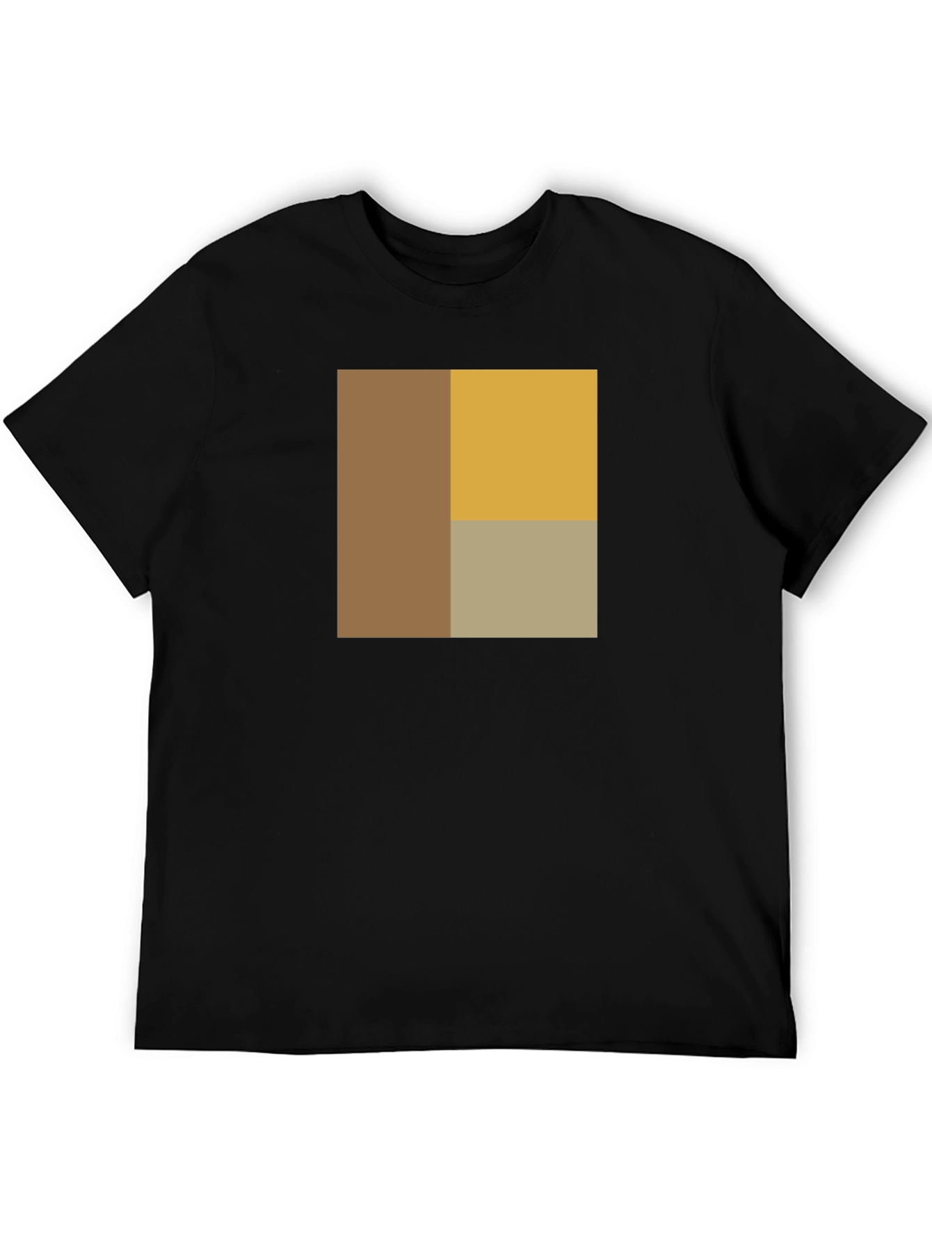 Modern Block Design Black T-Shirt