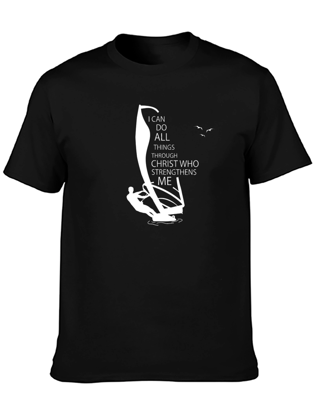 Inspirational Graphic Tee - Windsurfing Faith T-Shirt