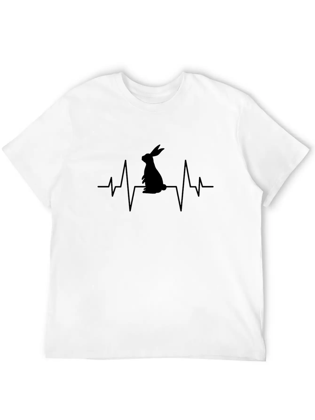 Rabbit Heartbeat Unisex Casual T-Shirt – Clean Design For Daily Comfort