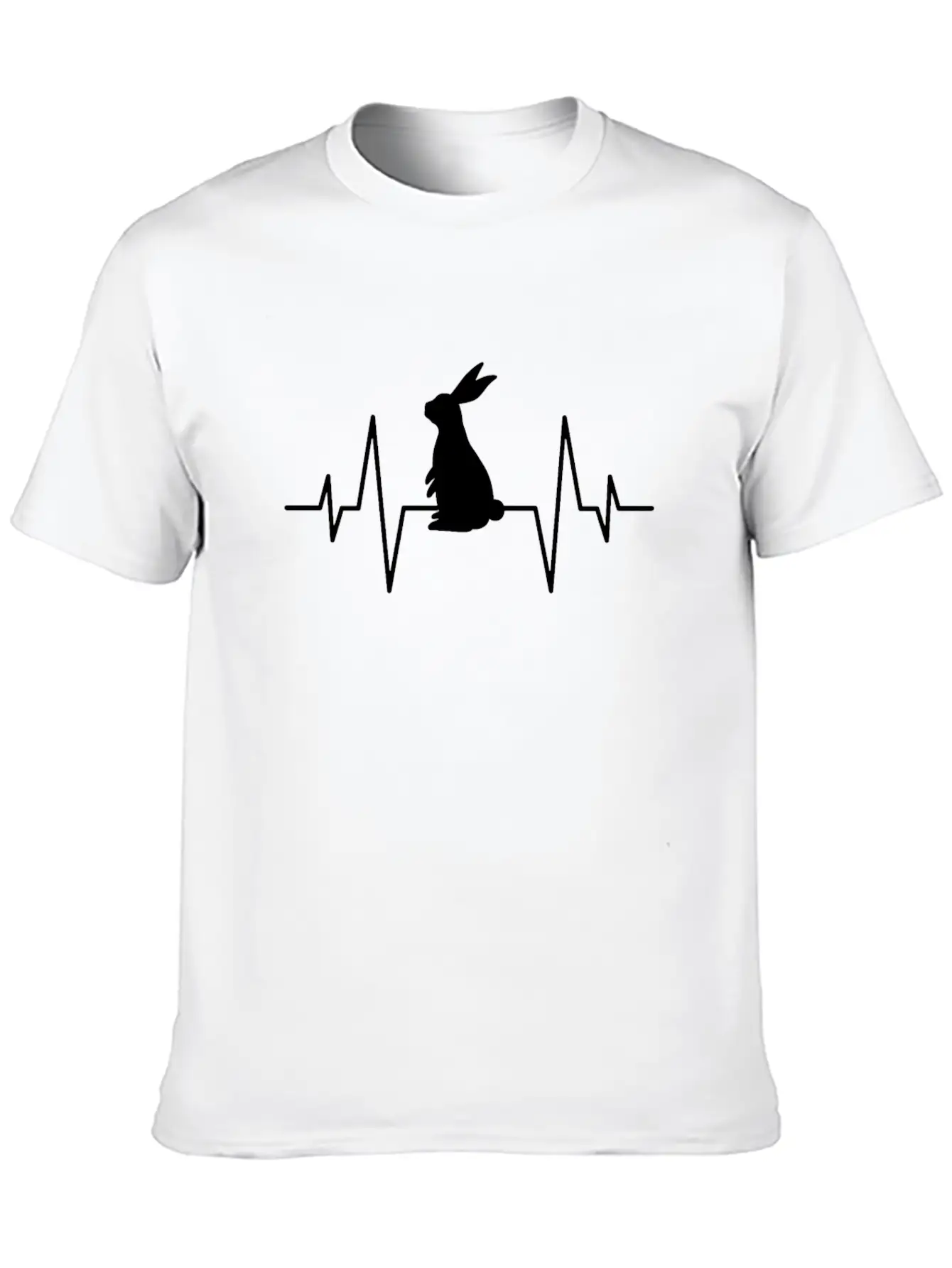 Rabbit Heartbeat Unisex Casual T-Shirt – Clean Design For Daily Comfort