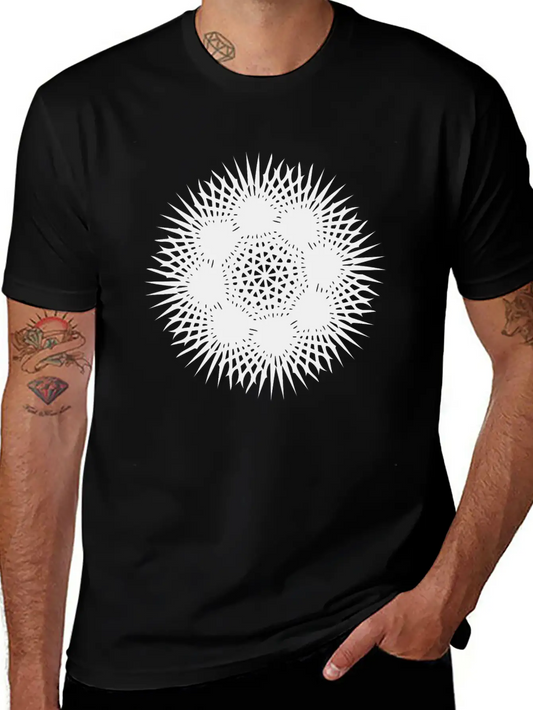 Ray Mandala Geometric Unisex Casual T-Shirt – Clean Design For Daily Comfort