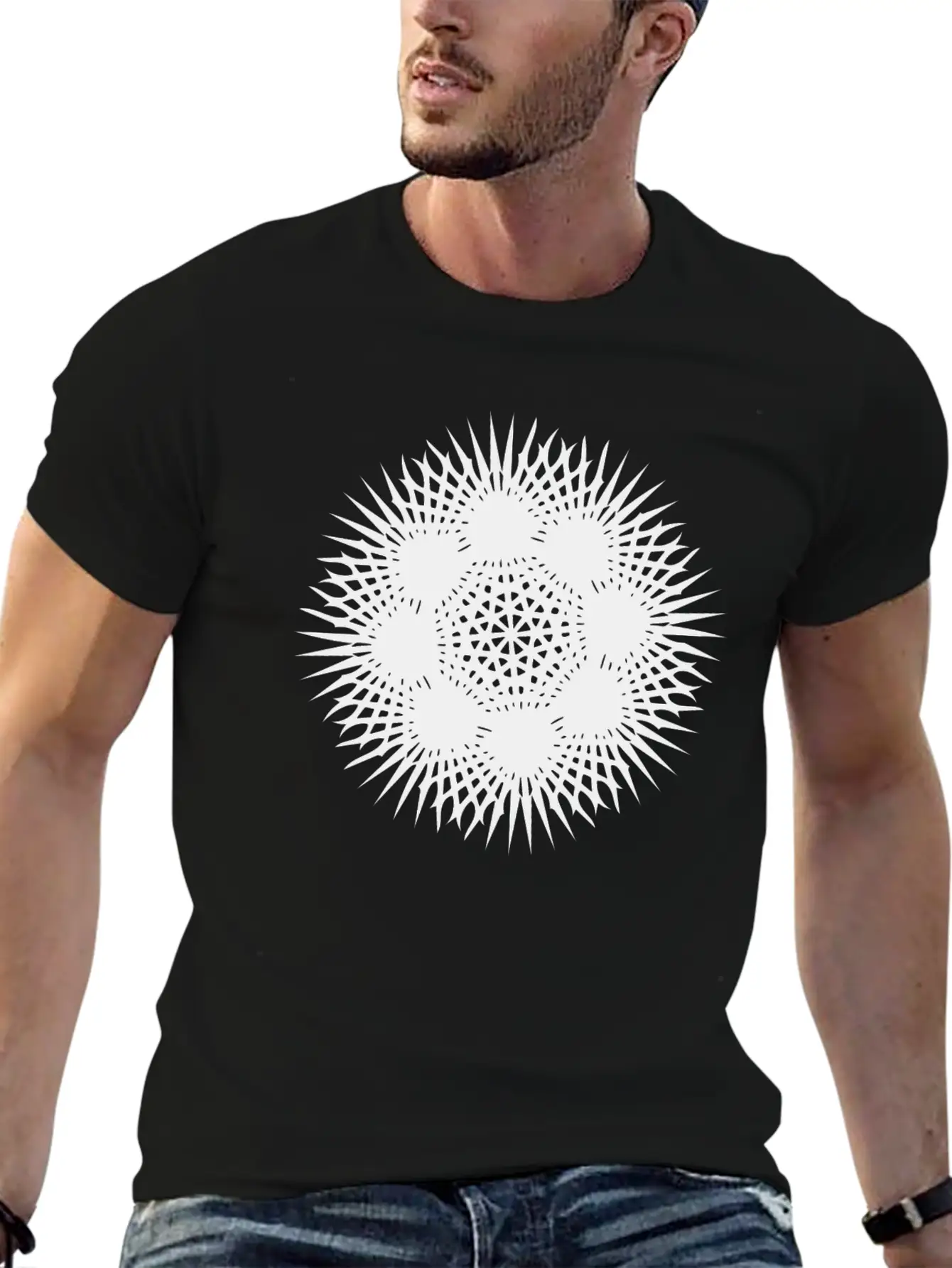Ray Mandala Geometric Unisex Casual T-Shirt – Clean Design For Daily Comfort