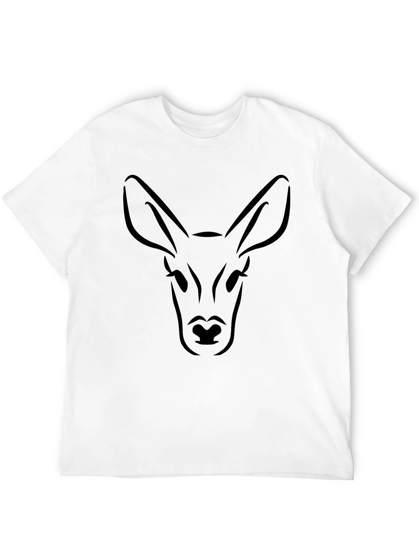 Mens Black Deer Graphic T-Shirt