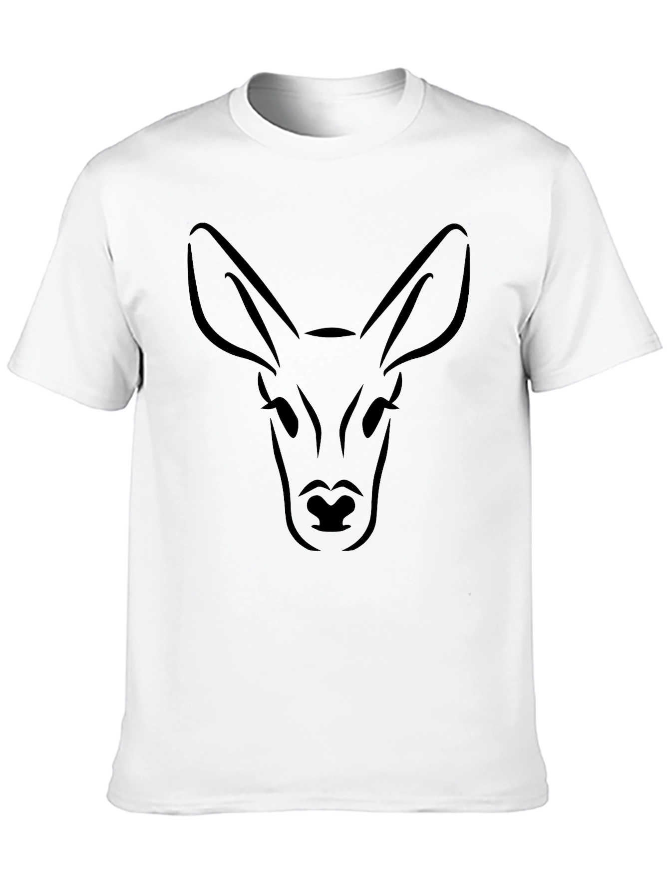 Mens Black Deer Graphic T-Shirt