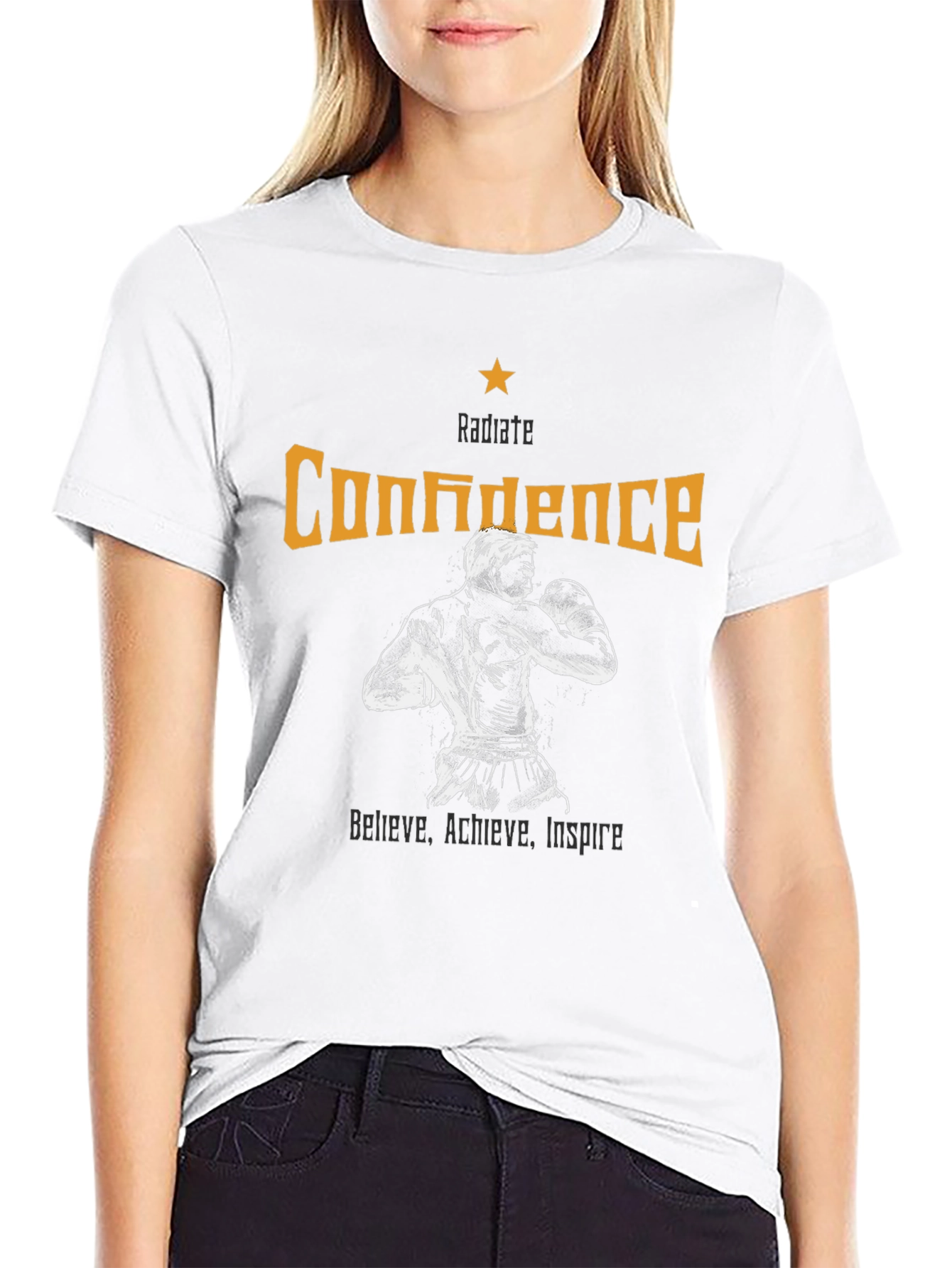Radiate Confidence Graphic Tee - Motivational Design