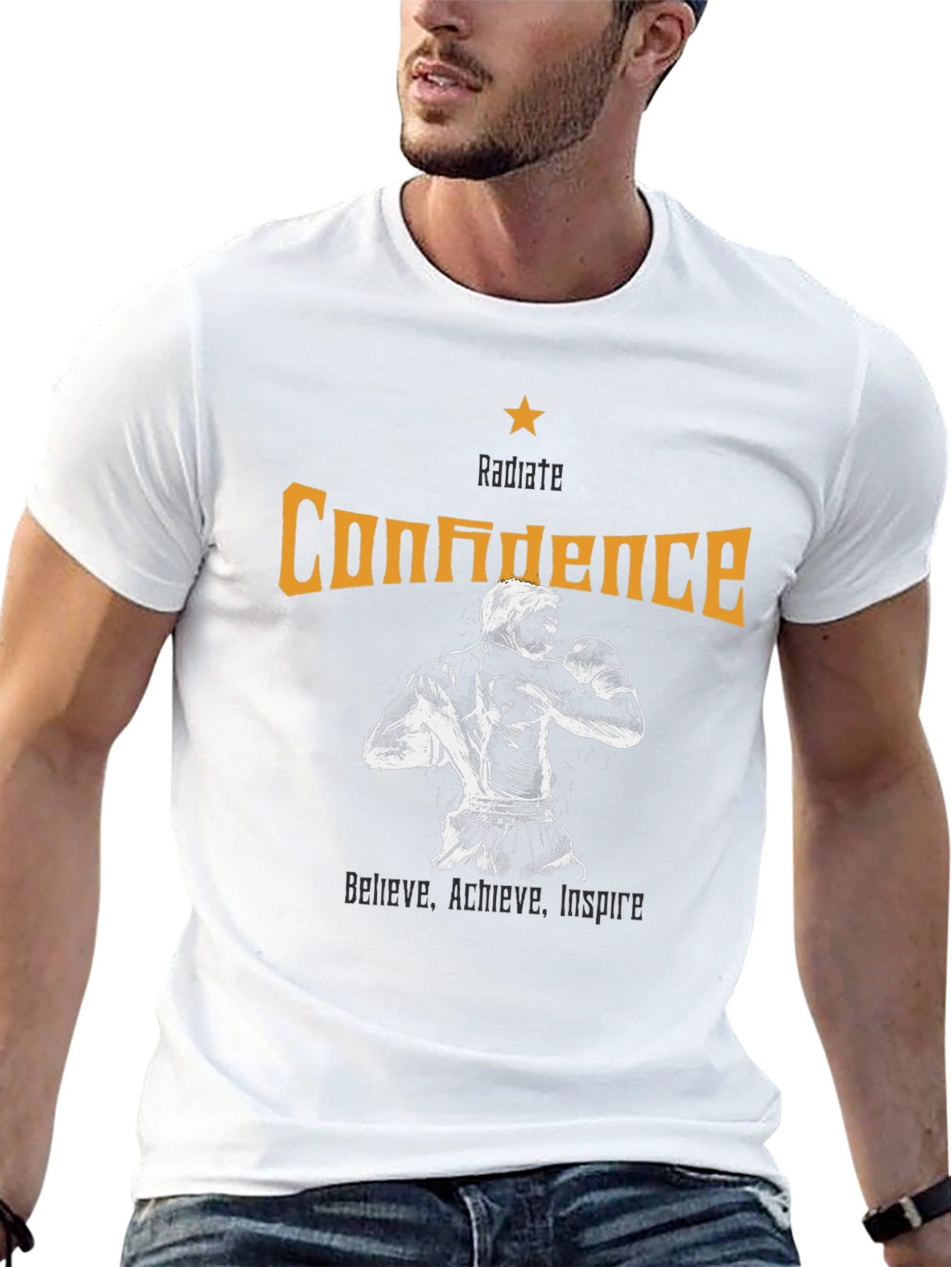 Radiate Confidence Graphic Tee - Motivational Design