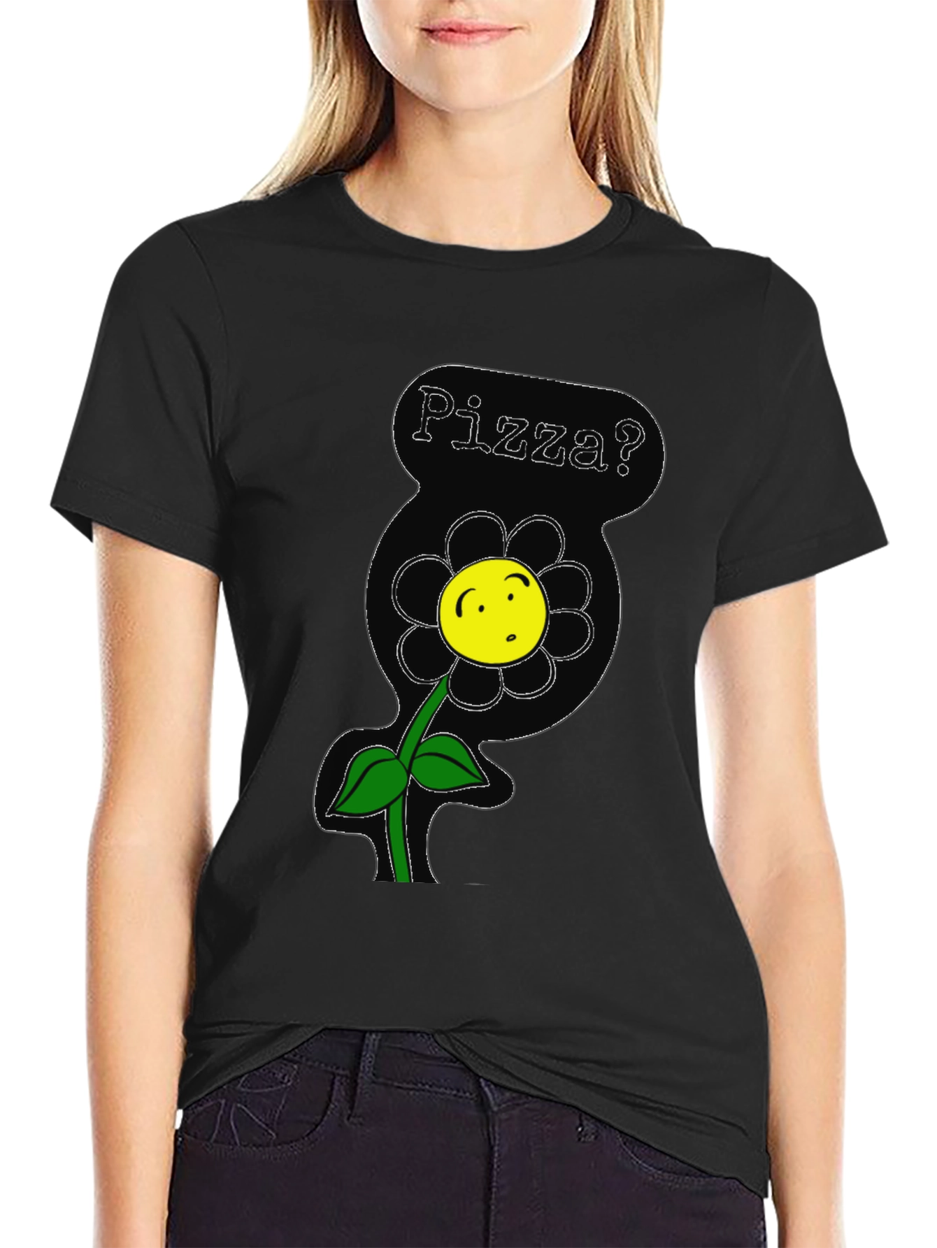 Pizza Flower T-Shirt - Fun & Quirky Tee
