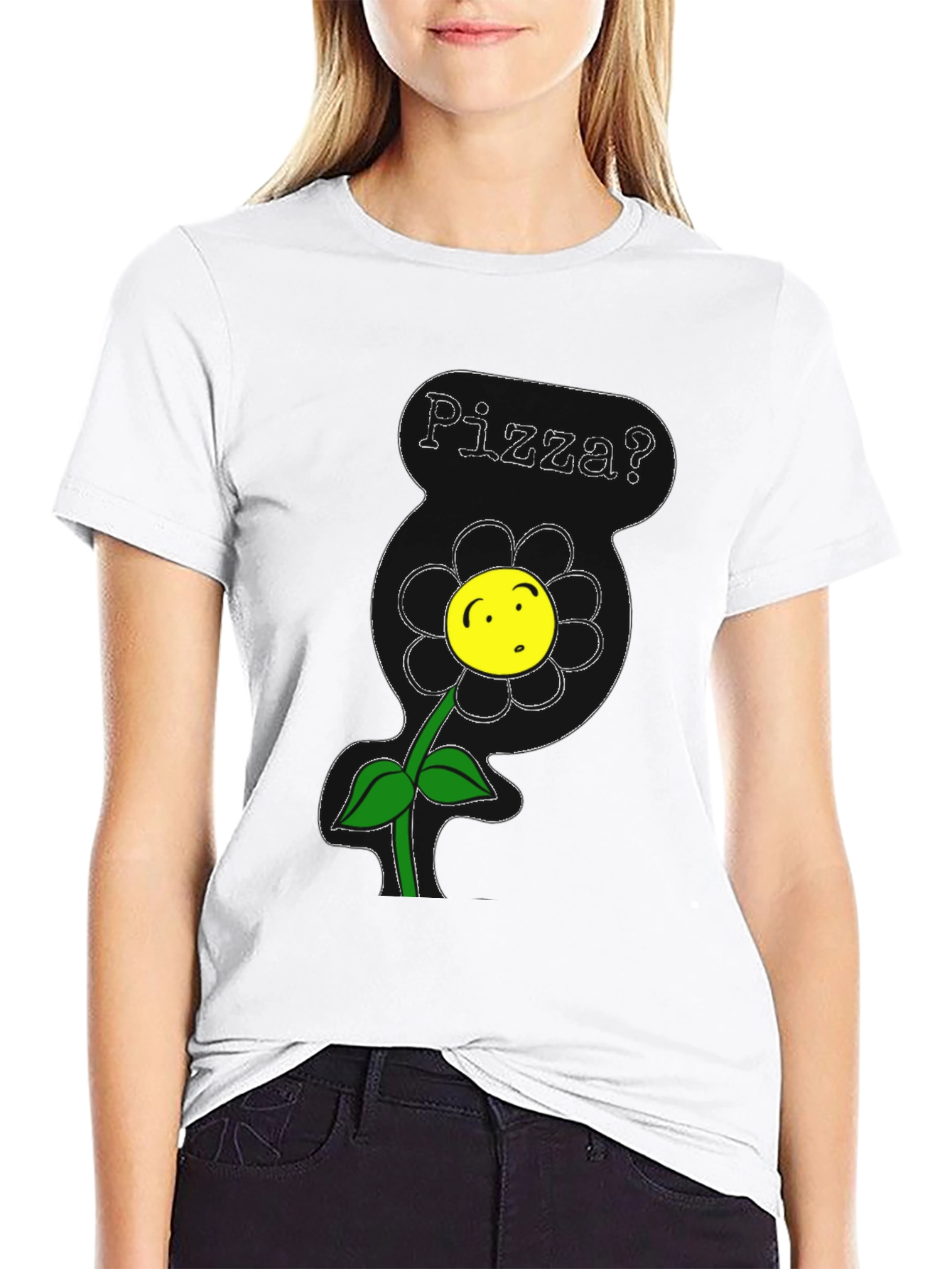 Pizza Flower T-Shirt - Fun & Quirky Tee