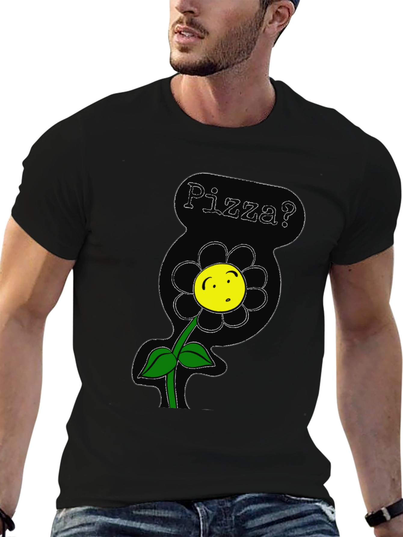 Pizza Flower T-Shirt - Fun & Quirky Tee