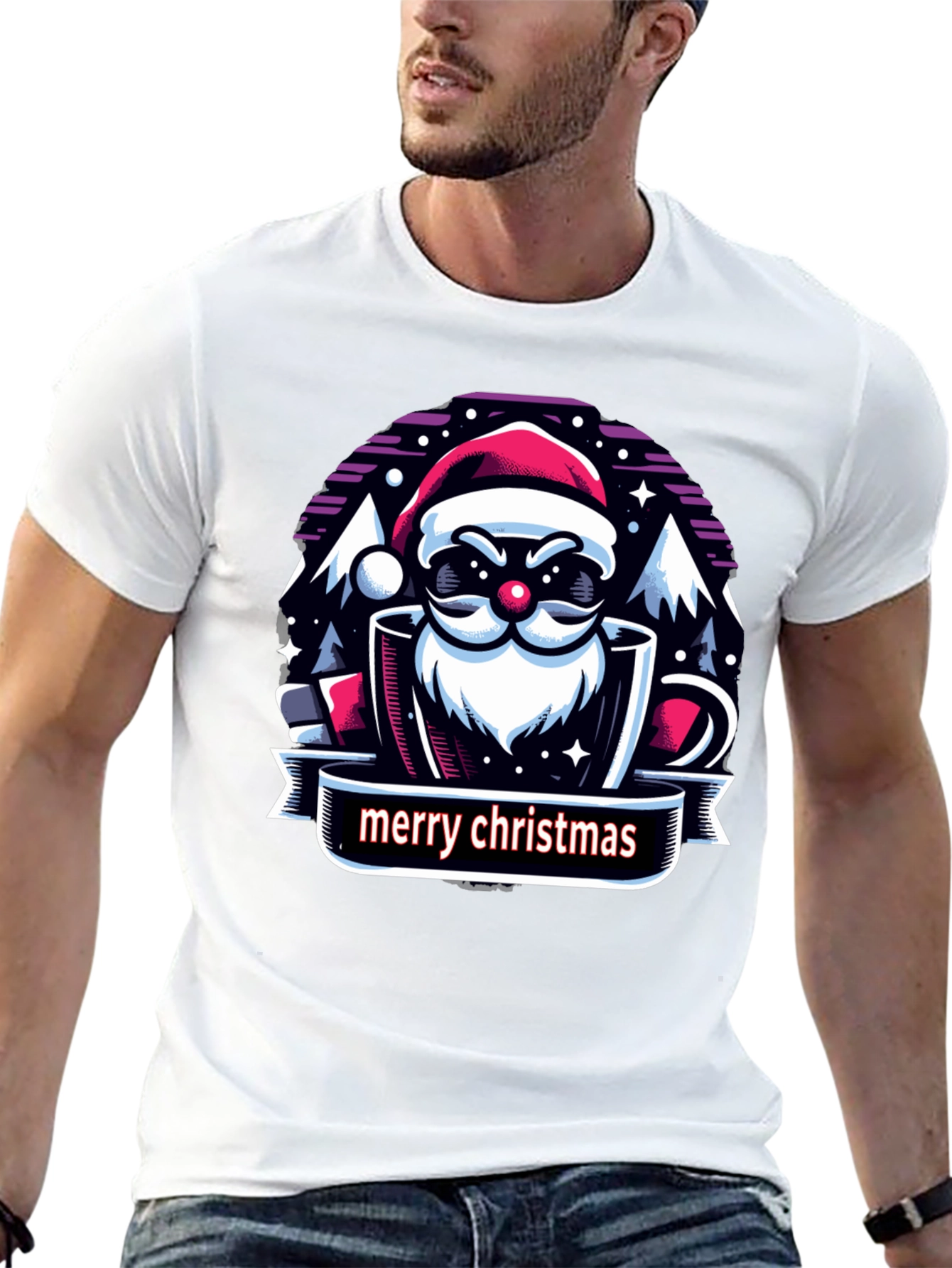 Merry Christmas Santa Graphic Tee