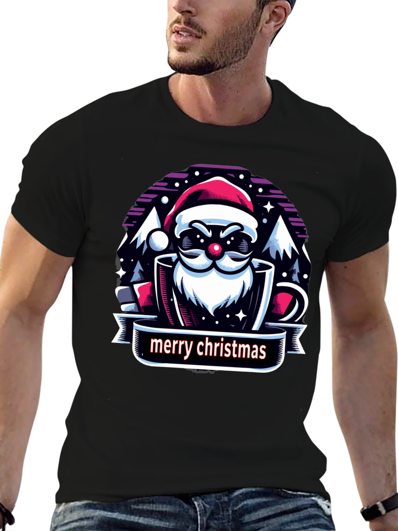 Merry Christmas Santa Graphic Tee