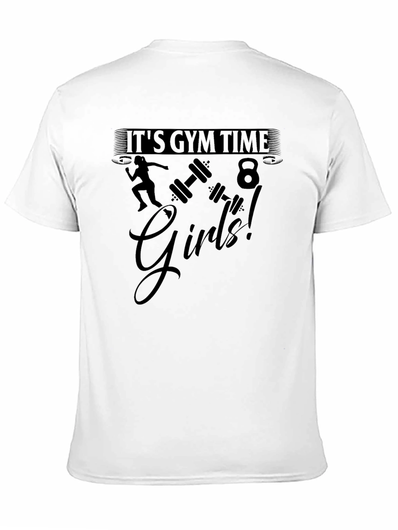 Its Gym Time Girls! Black T-Shirt Workout Apparel