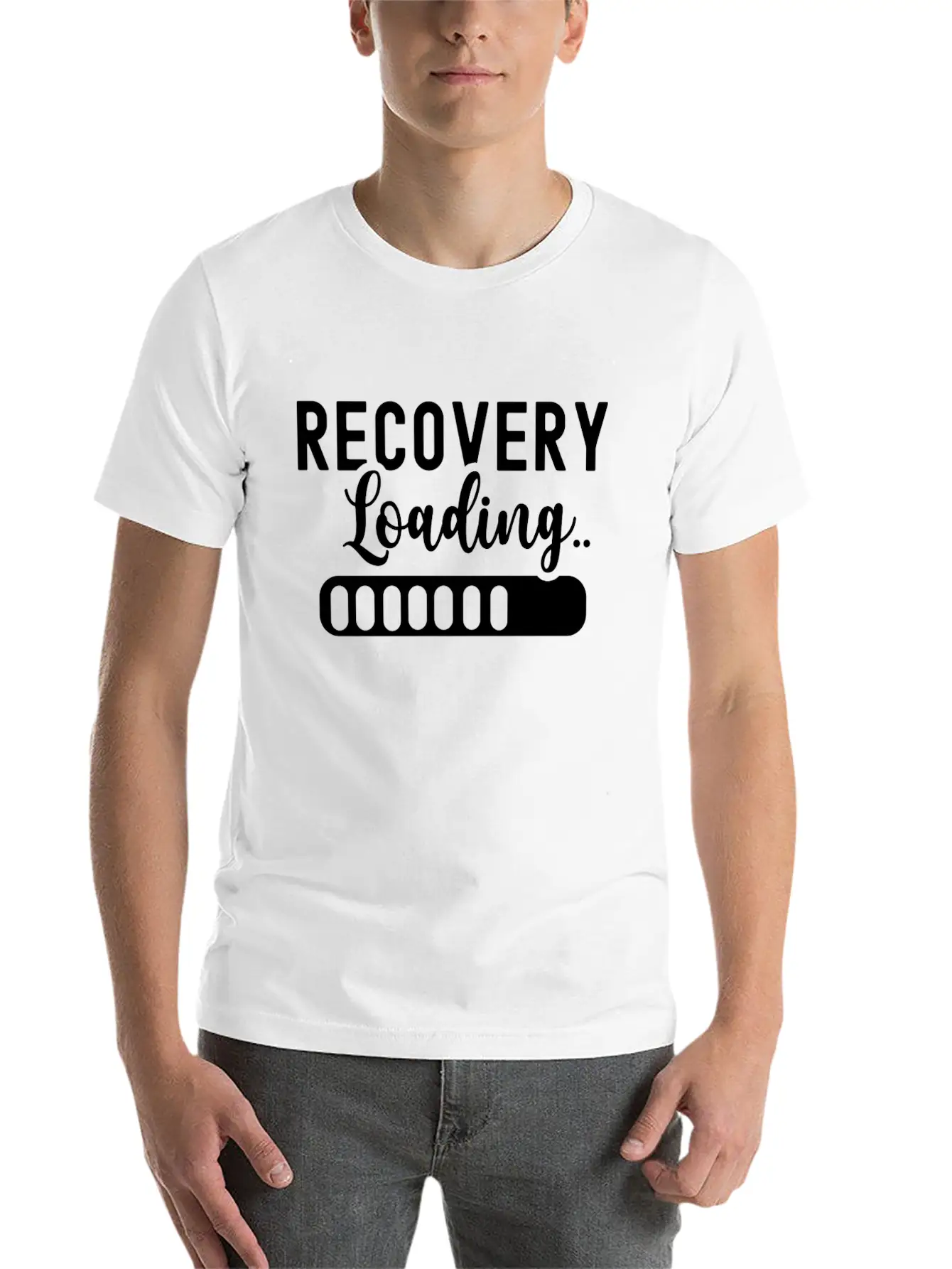 Recovery Loading Surgery Patient Recover Survivor Unisex Casual T-Shirt – Clean Design For Daily Comfort