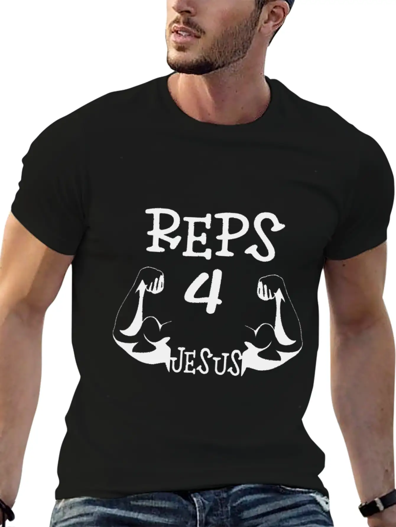 REPS 4 JESUS : Funny Jesus Unisex Casual T-Shirt – Clean Design For Daily Comfort