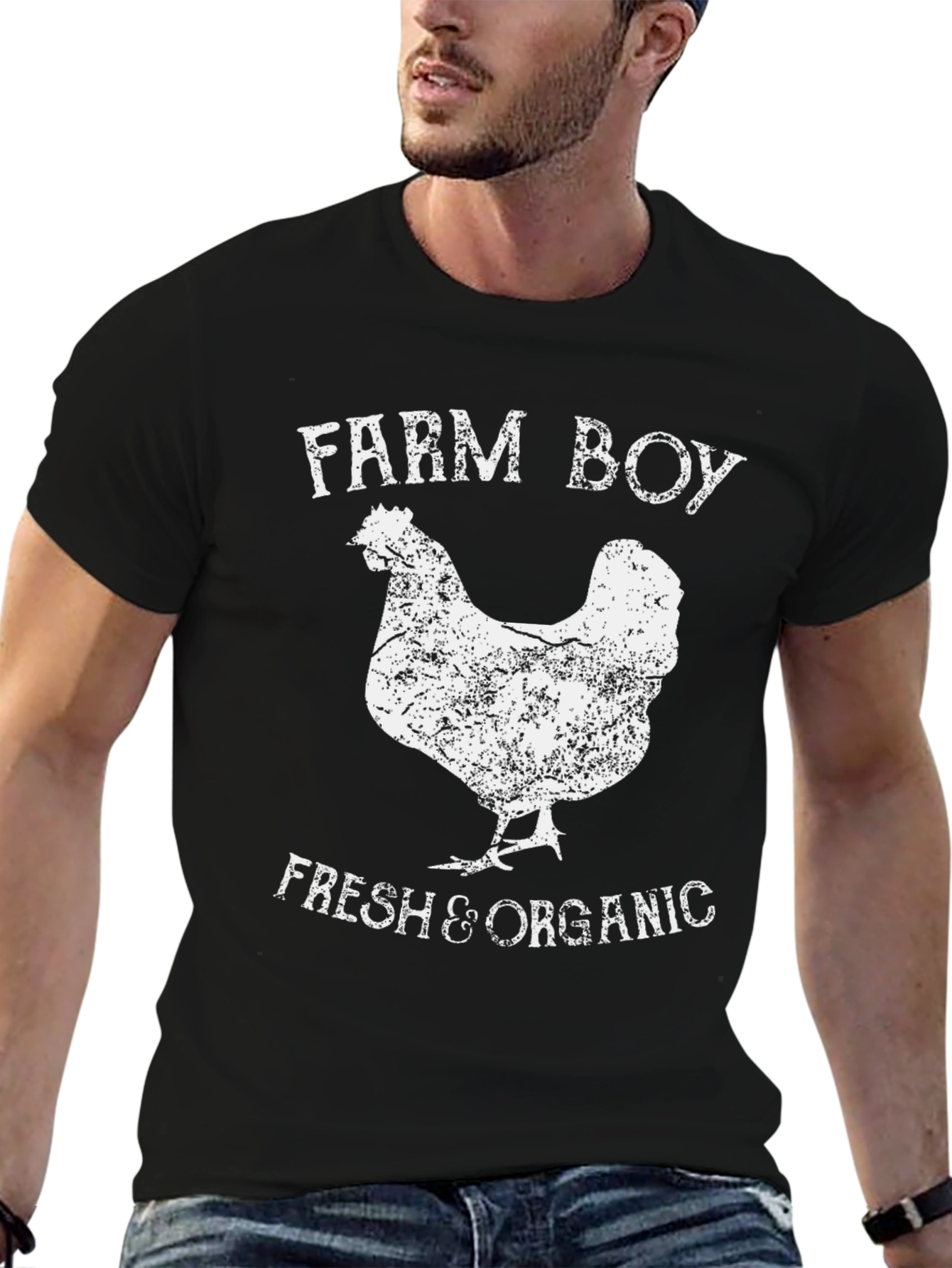 Farm Boy Fresh & Organic Chicken Graphic T-Shirt