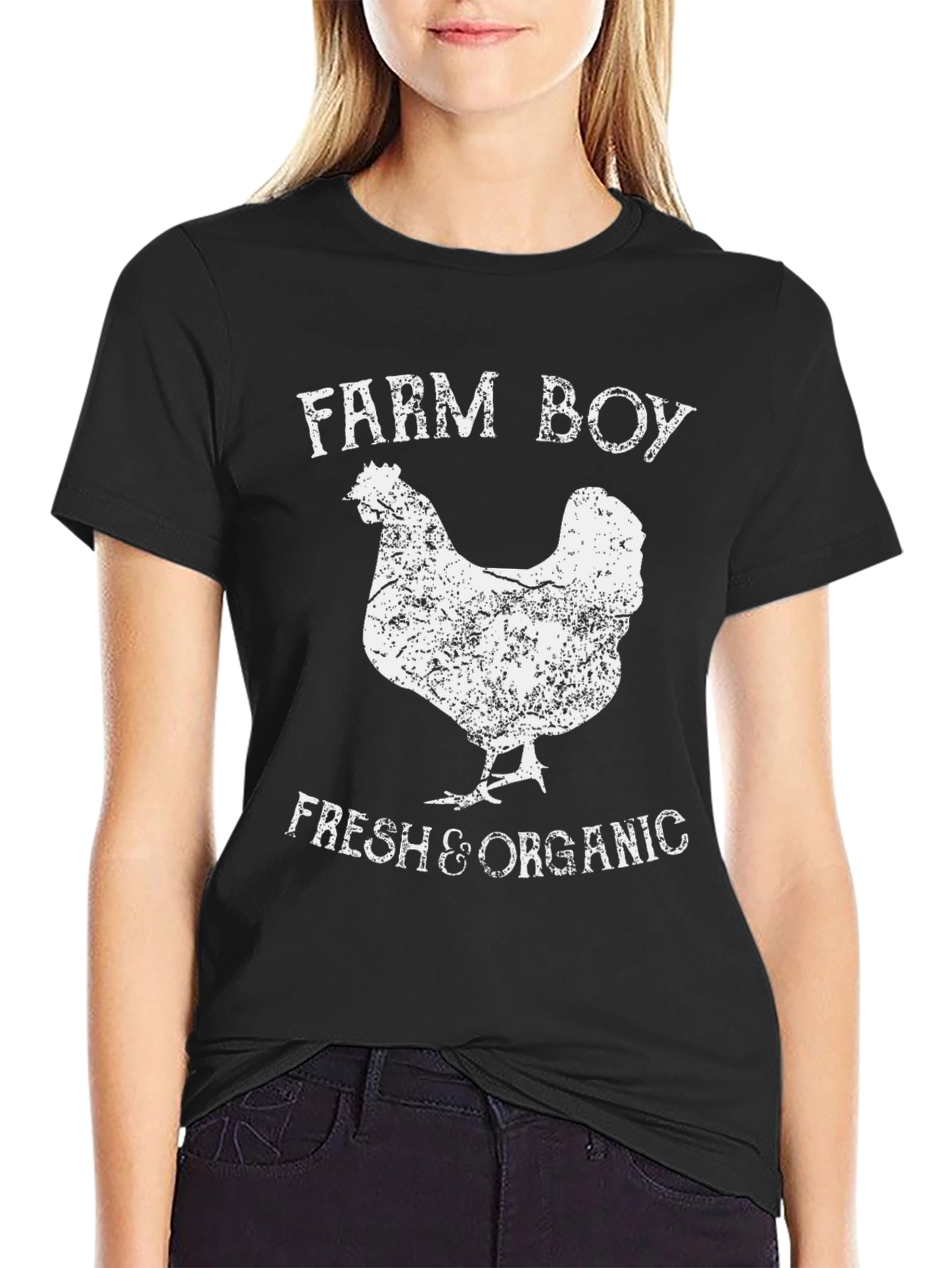Farm Boy Fresh & Organic Chicken Graphic T-Shirt