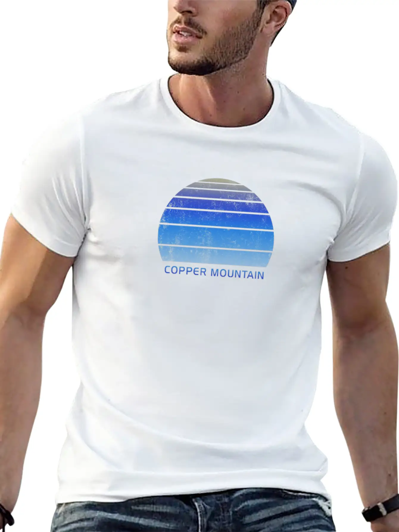 Retro Copper Mountain Colorado Sunset Outdoors Unisex Casual T-Shirt – Clean Design For Daily Comfort