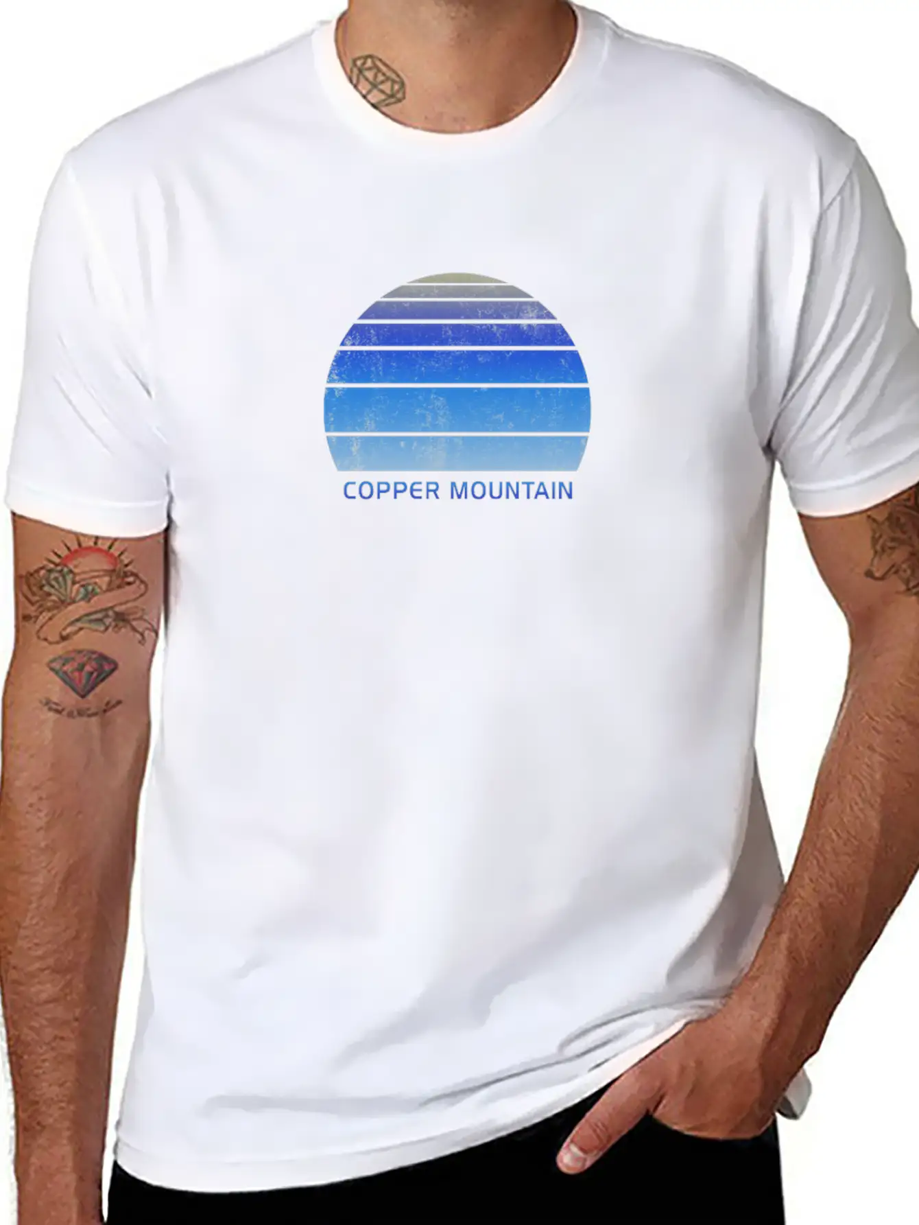 Retro Copper Mountain Colorado Sunset Outdoors Unisex Casual T-Shirt – Clean Design For Daily Comfort