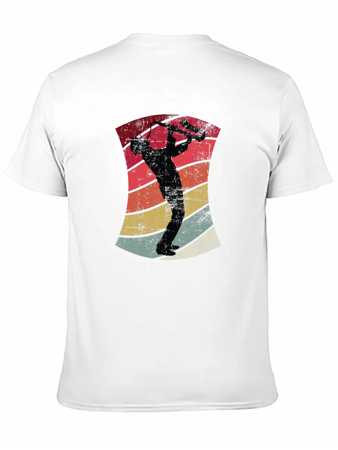 Retro Jazz Saxophone Player Unisex Casual T-Shirt – Clean Design For Daily Comfort