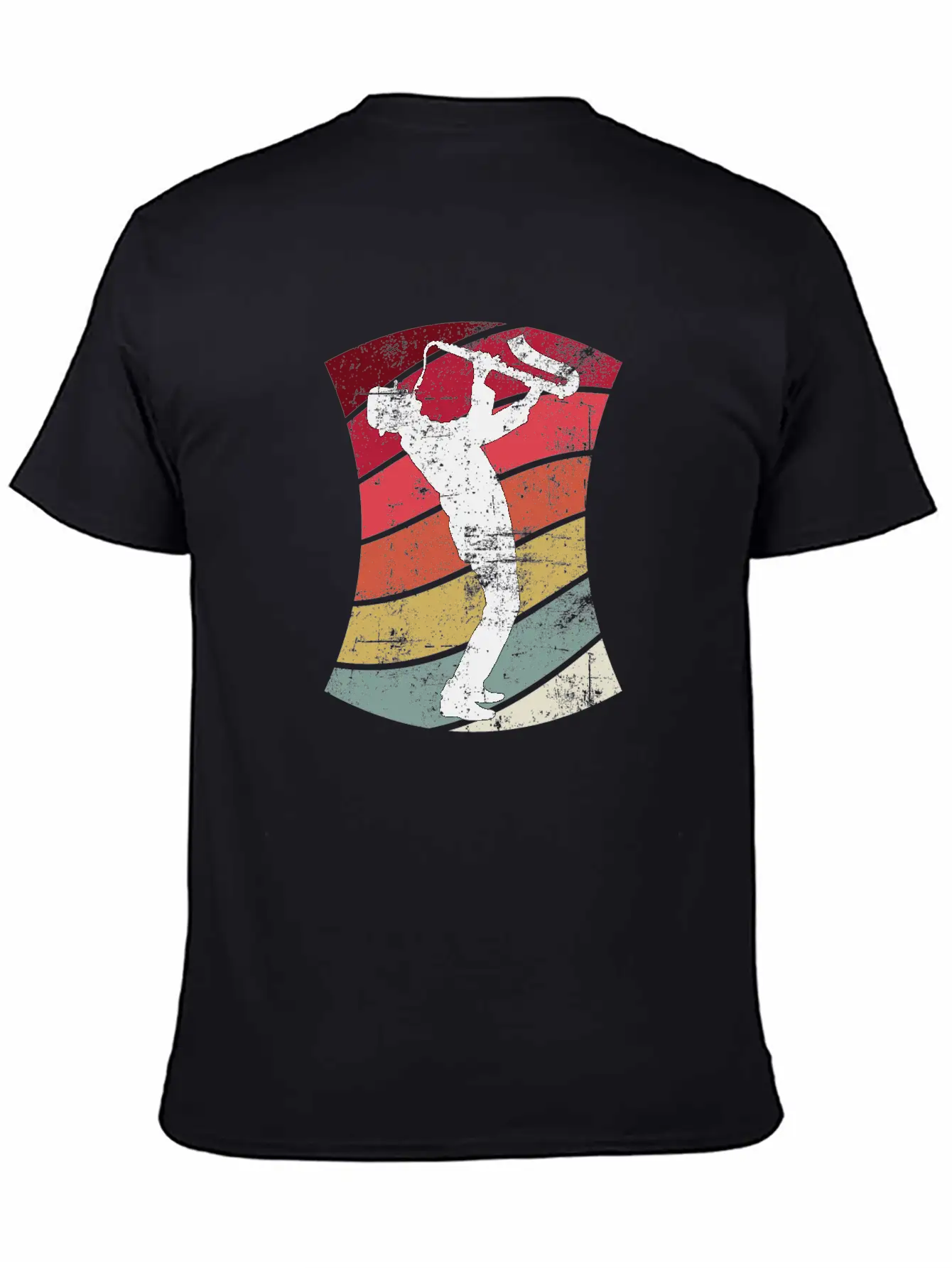 Retro Jazz Saxophone Player Unisex Casual T-Shirt – Clean Design For Daily Comfort