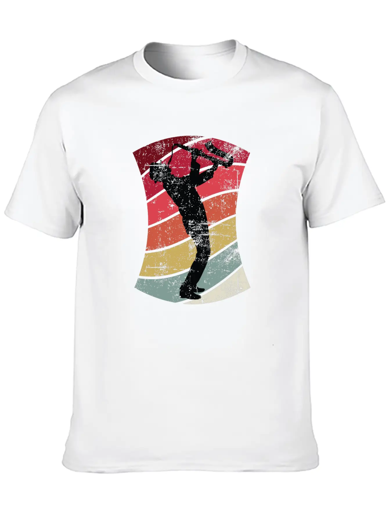 Retro Jazz Saxophone Player Unisex Casual T-Shirt – Clean Design For Daily Comfort