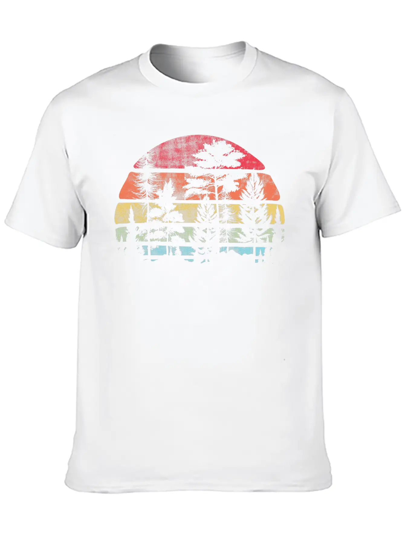 Retro Style Wildlife Trees Outdoors Nature Forest Unisex Casual T-Shirt – Clean Design For Daily Comfort