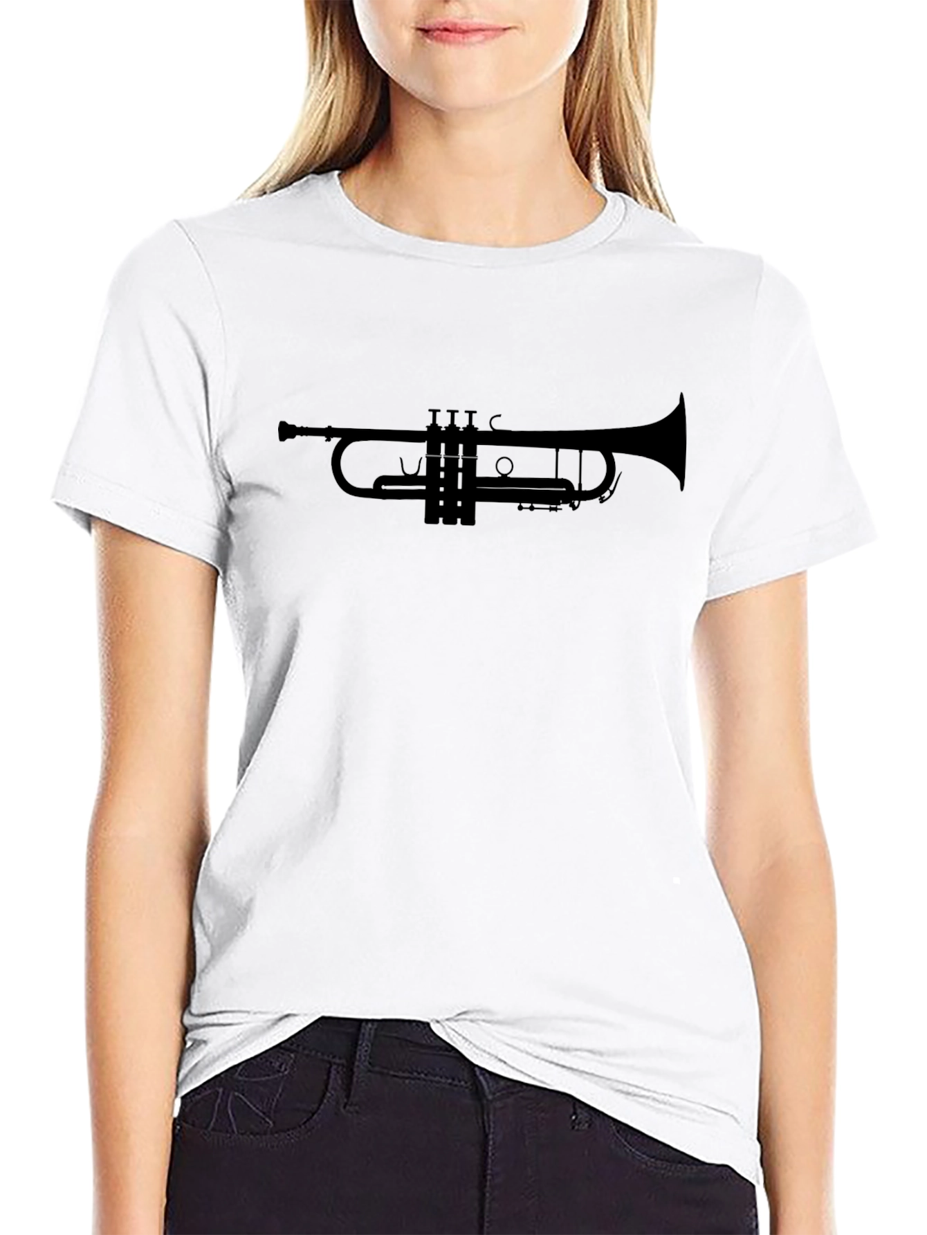 Trumpet Silhouette T-Shirt - Musicians Tee