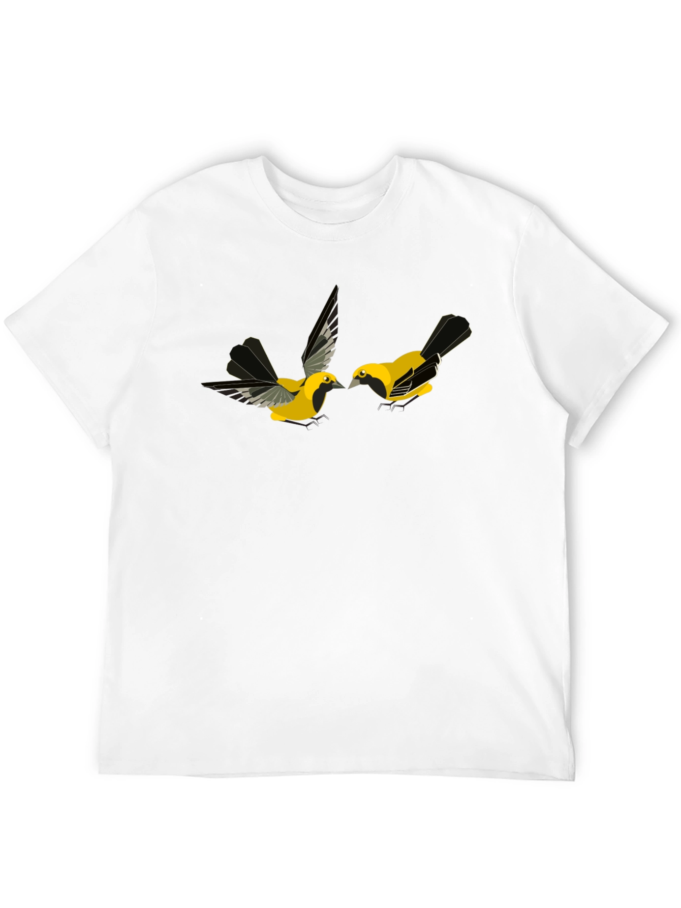 Black T-Shirt with Bird Design