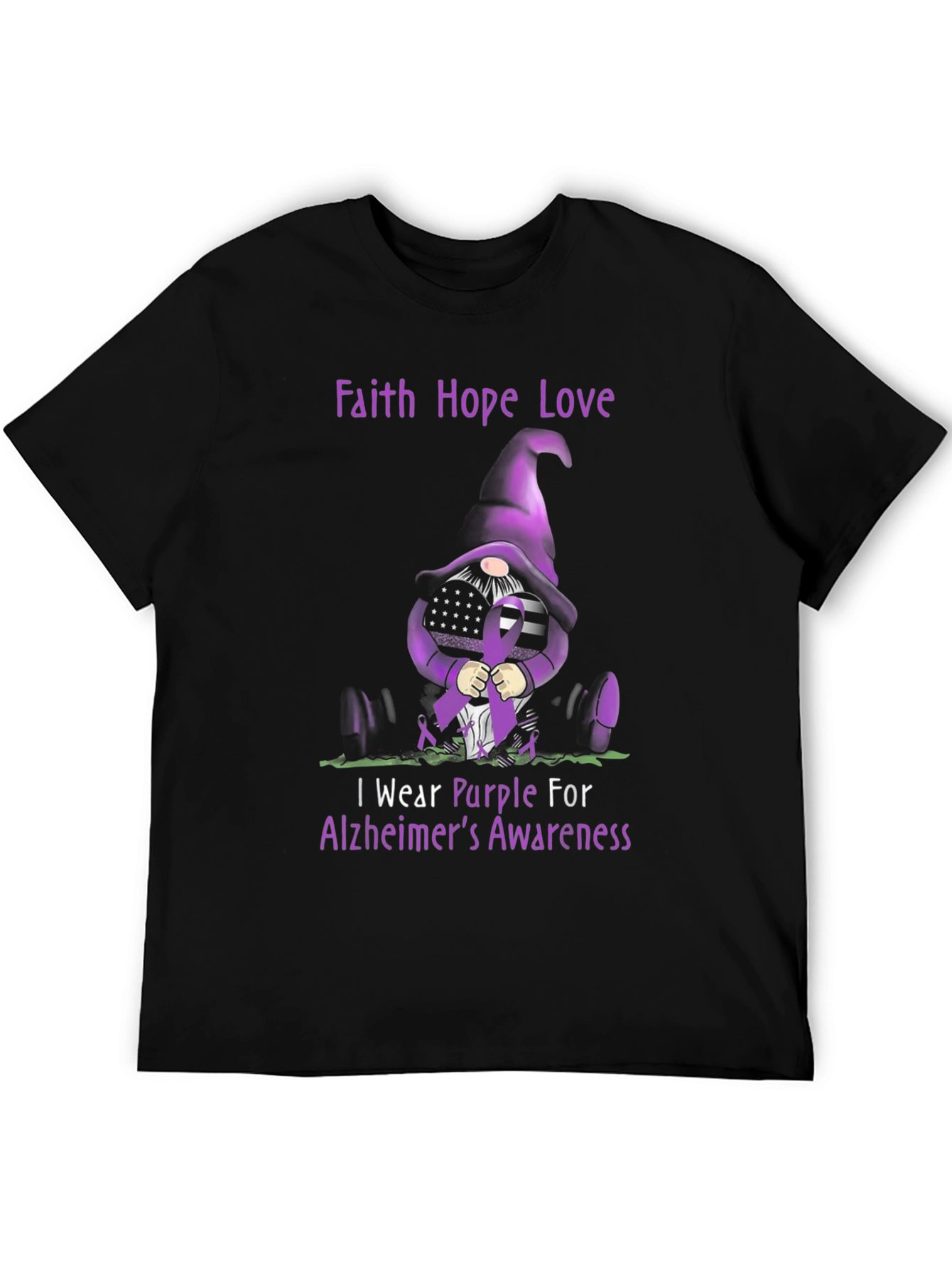 Alzheimers Awareness Gnome T-Shirt