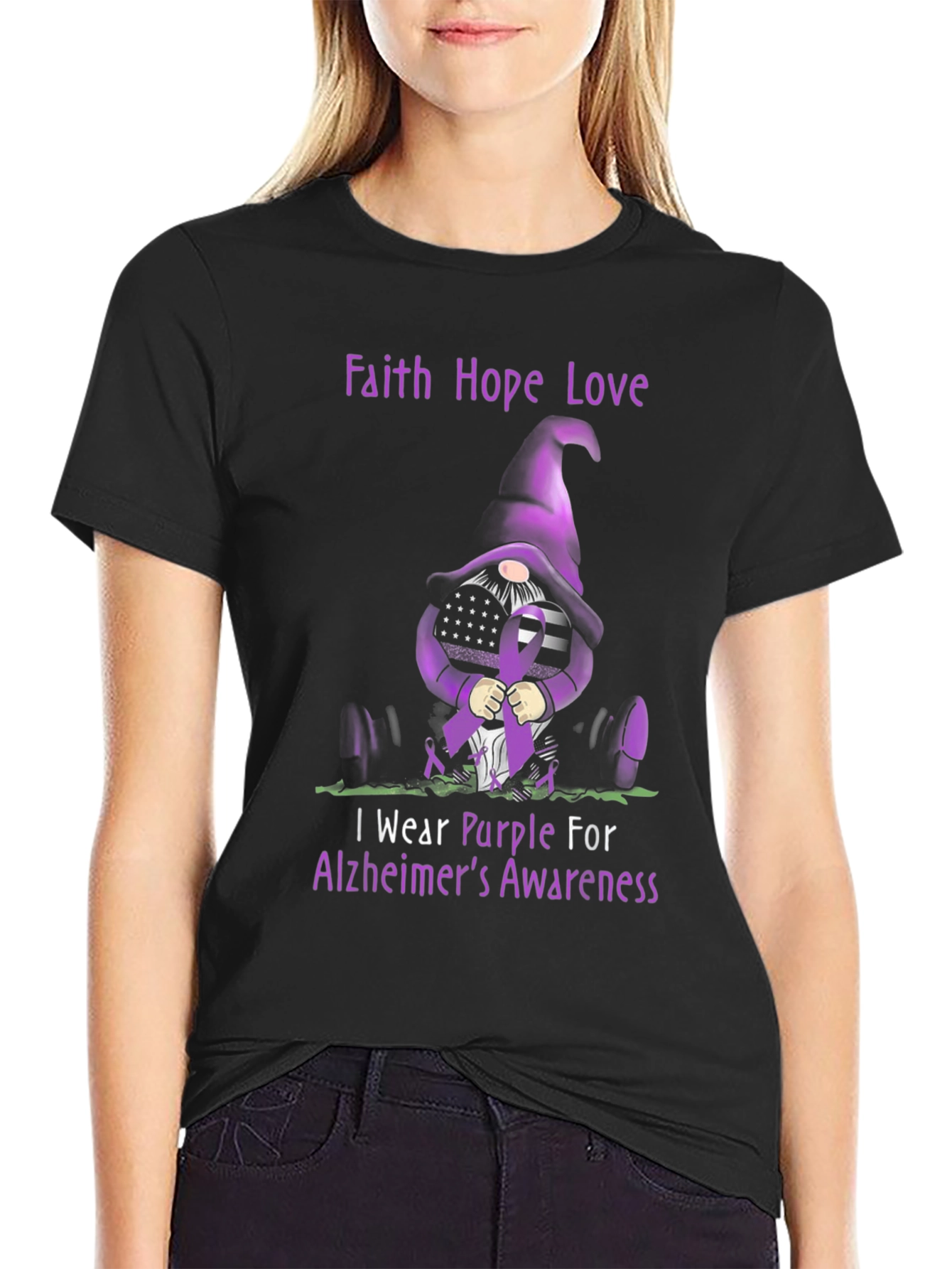 Alzheimers Awareness Gnome T-Shirt