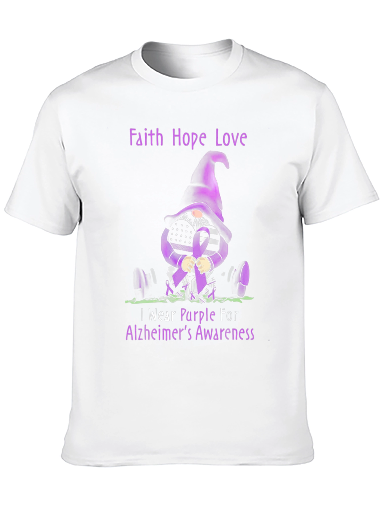 Alzheimers Awareness Gnome T-Shirt