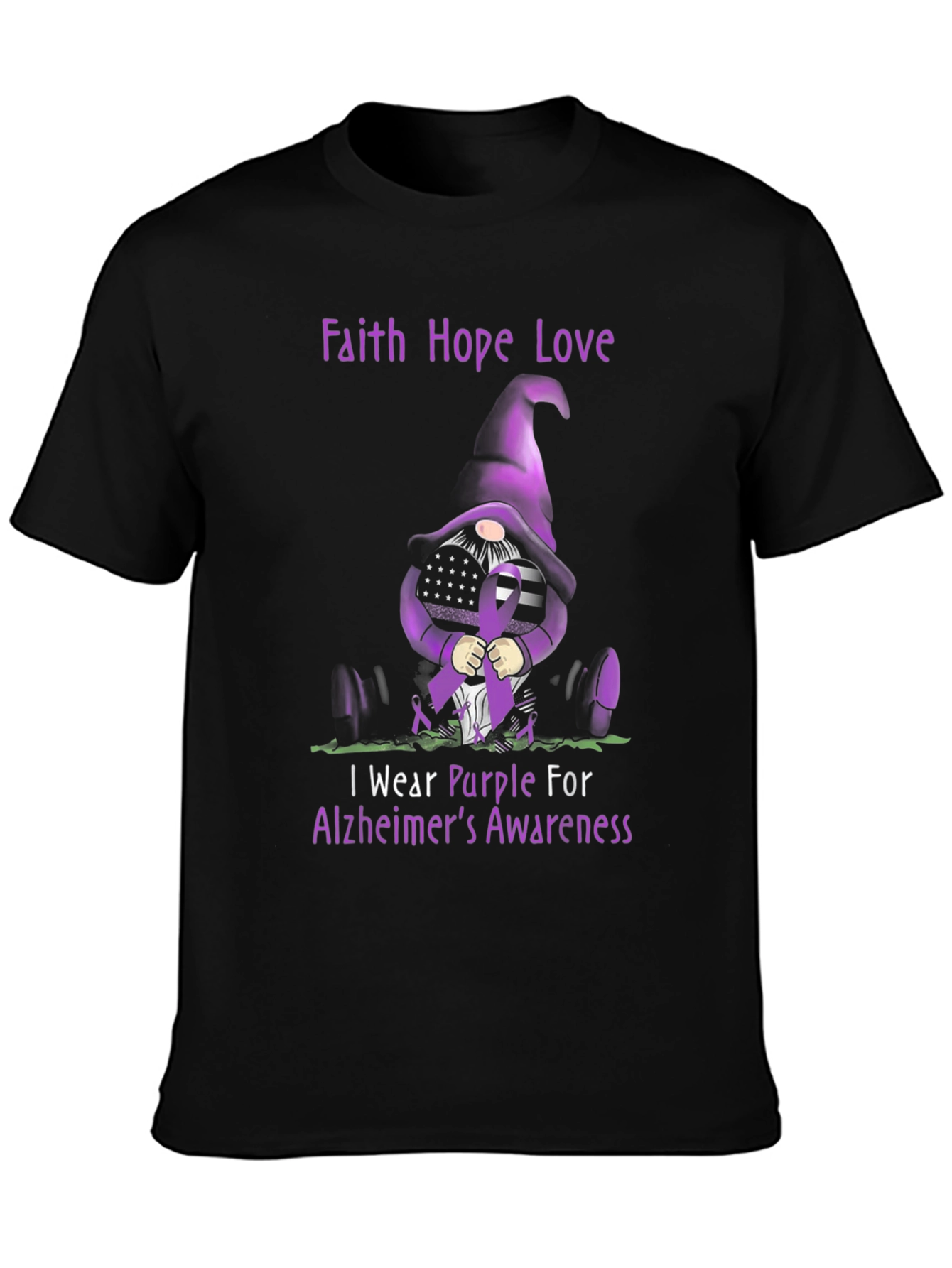 Alzheimers Awareness Gnome T-Shirt