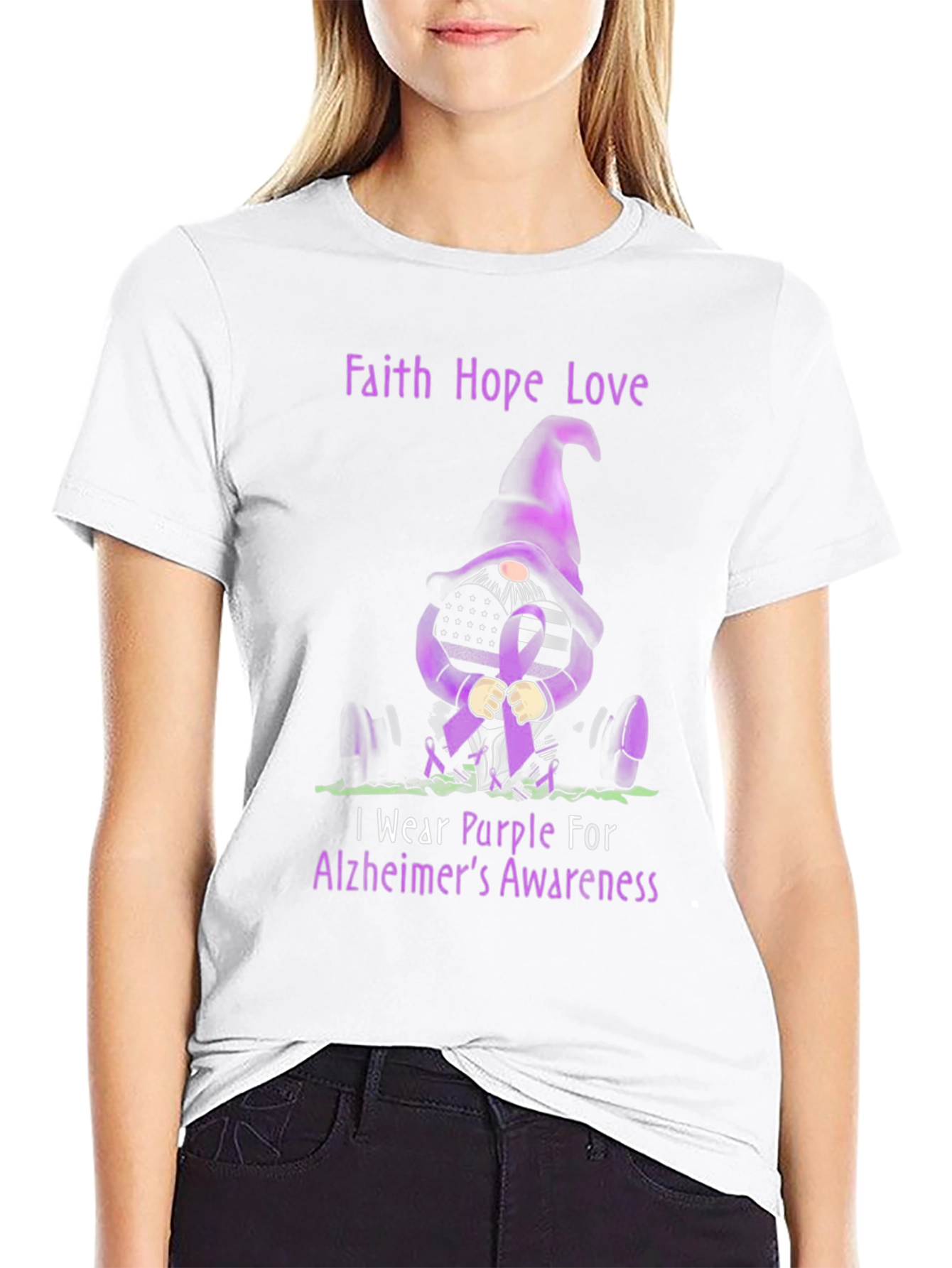 Alzheimers Awareness Gnome T-Shirt