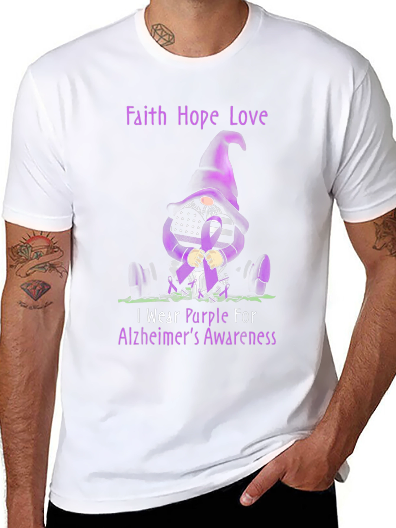 Alzheimers Awareness Gnome T-Shirt
