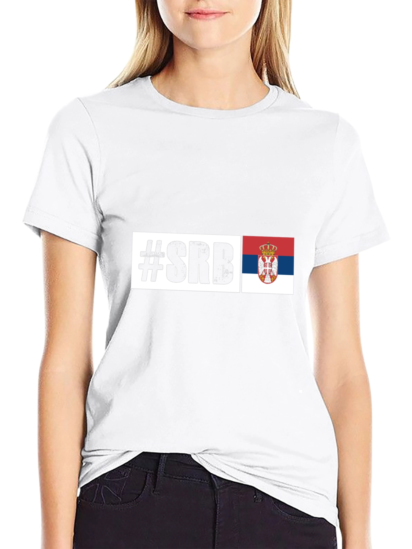 Serbia Pride Black T-Shirt #SRB Flag