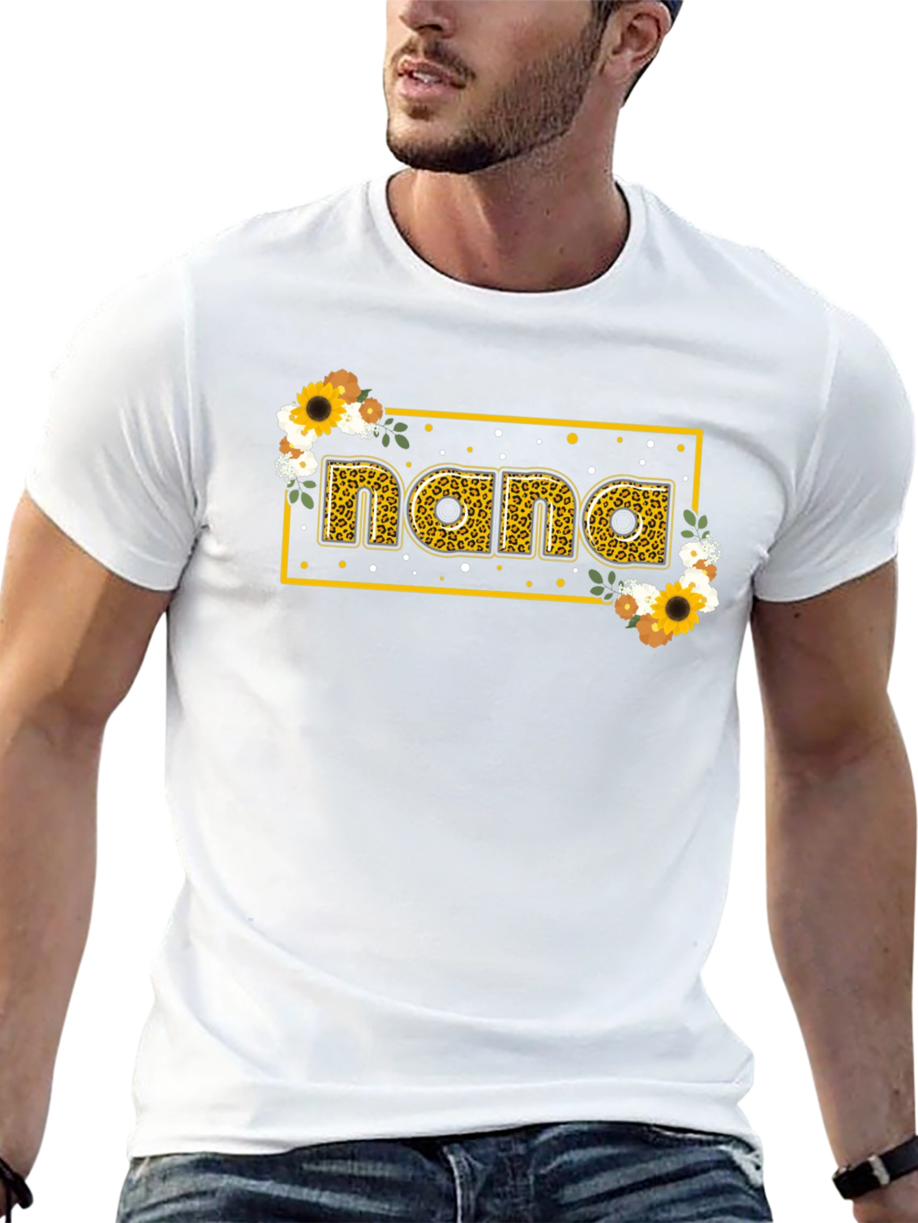 Nana Floral Graphic T-Shirt - Black