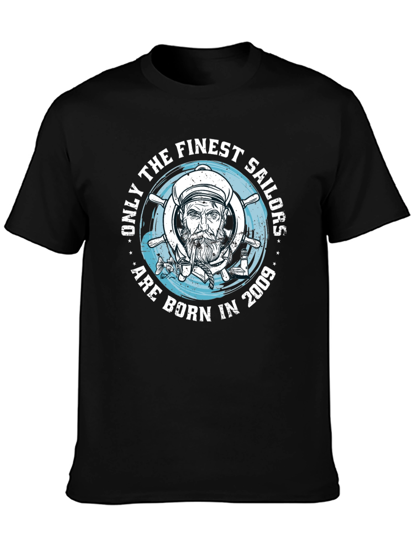 Finest Sailors Born in 2009 Black T-Shirt
