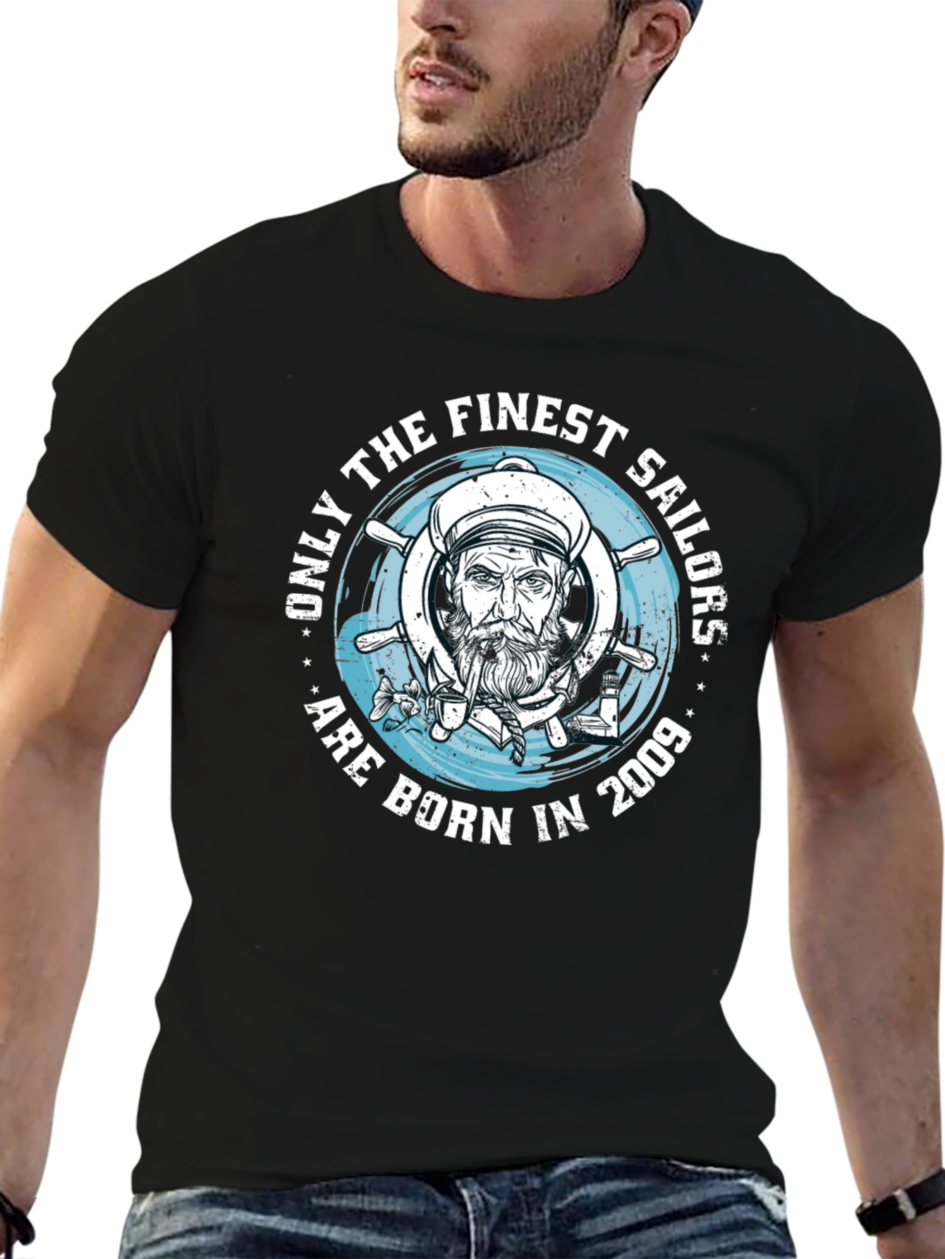 Finest Sailors Born in 2009 Black T-Shirt