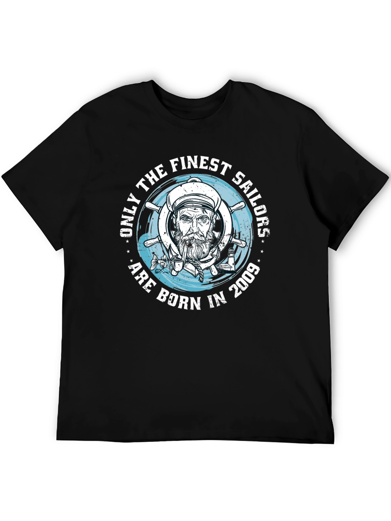 Finest Sailors Born in 2009 Black T-Shirt
