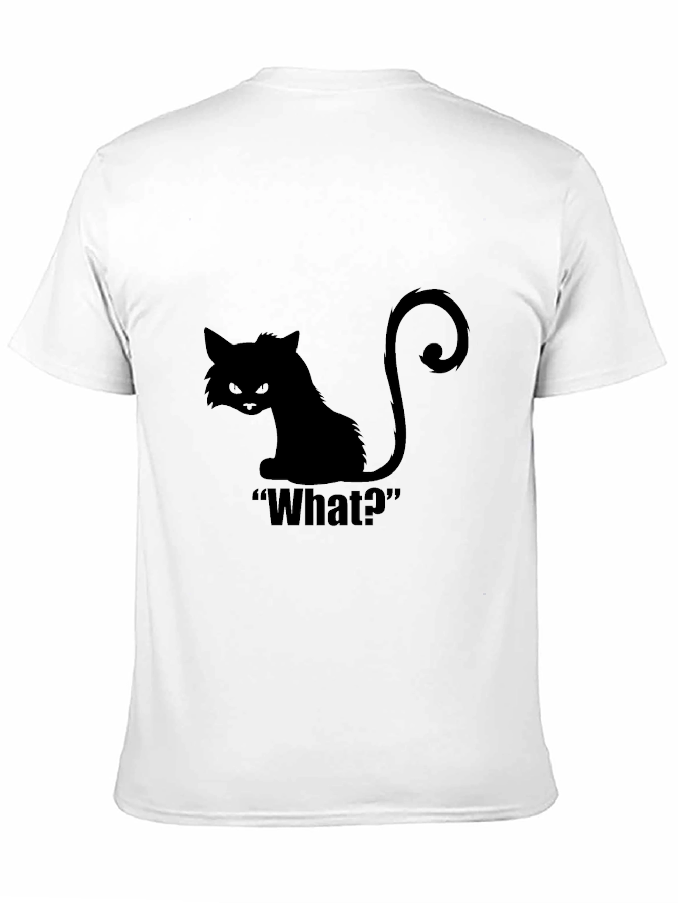 Black Cat What? Graphic T-Shirt