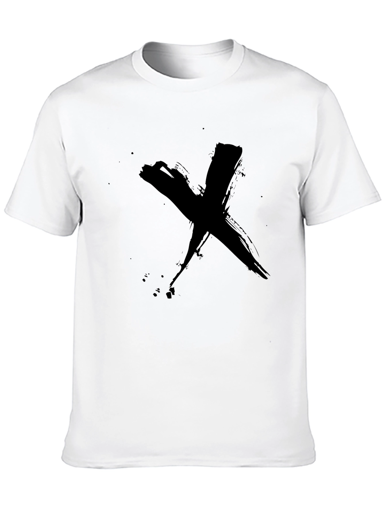 Abstract Brush Stroke X Graphic T-Shirt